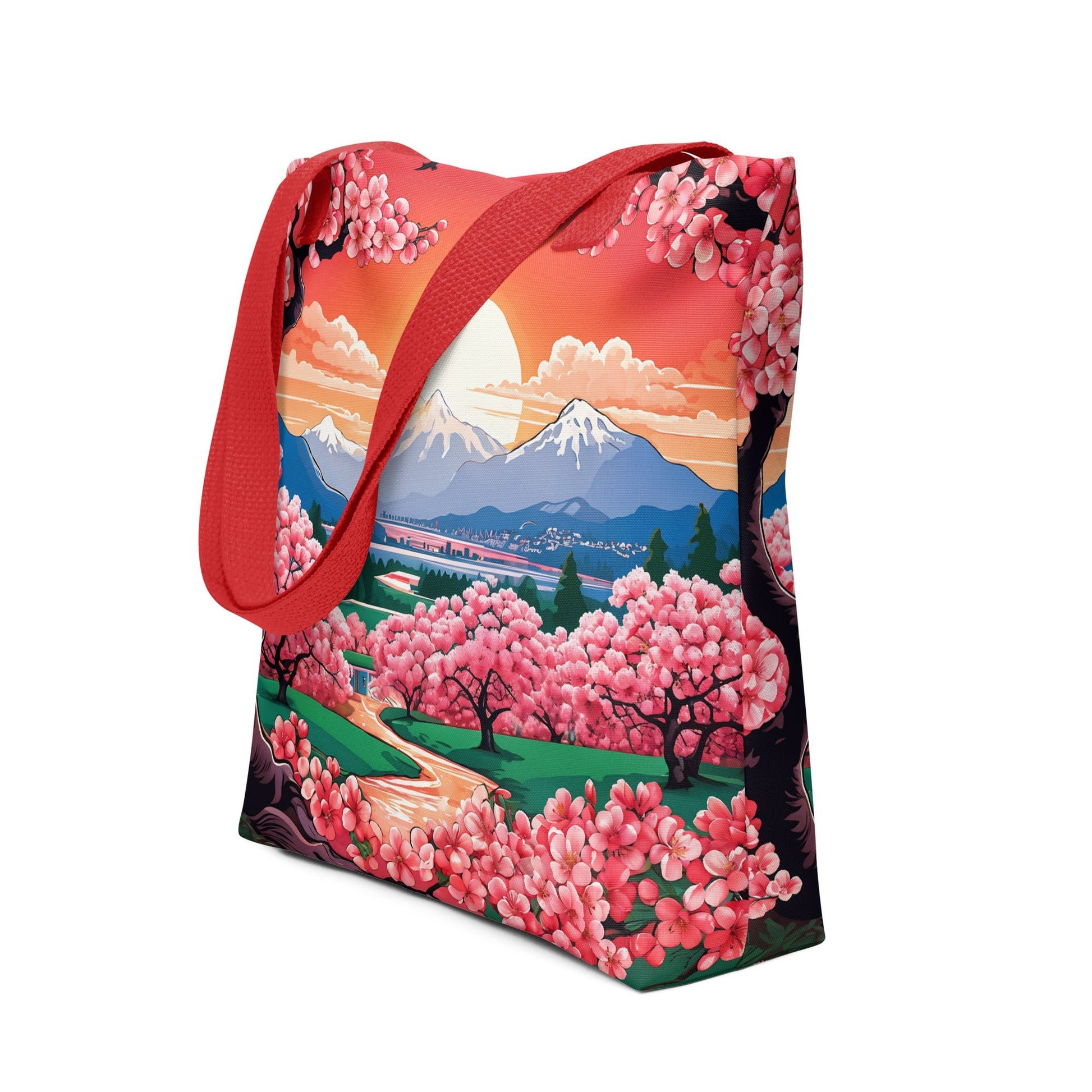 Cherry Bloom Sun Rise Tote Bag - Tote Bags - Discovery Co.