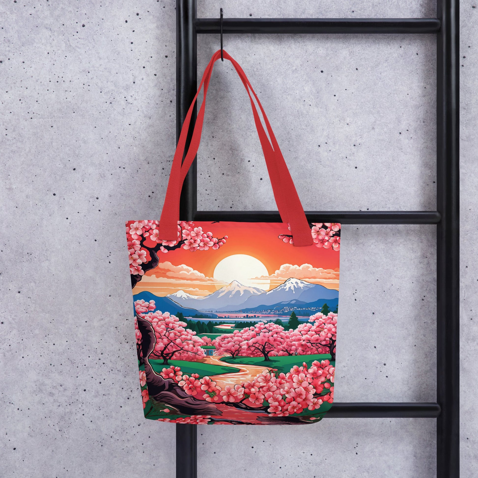 Cherry Bloom Sun Rise Tote Bag - Tote Bags - Discovery Co.