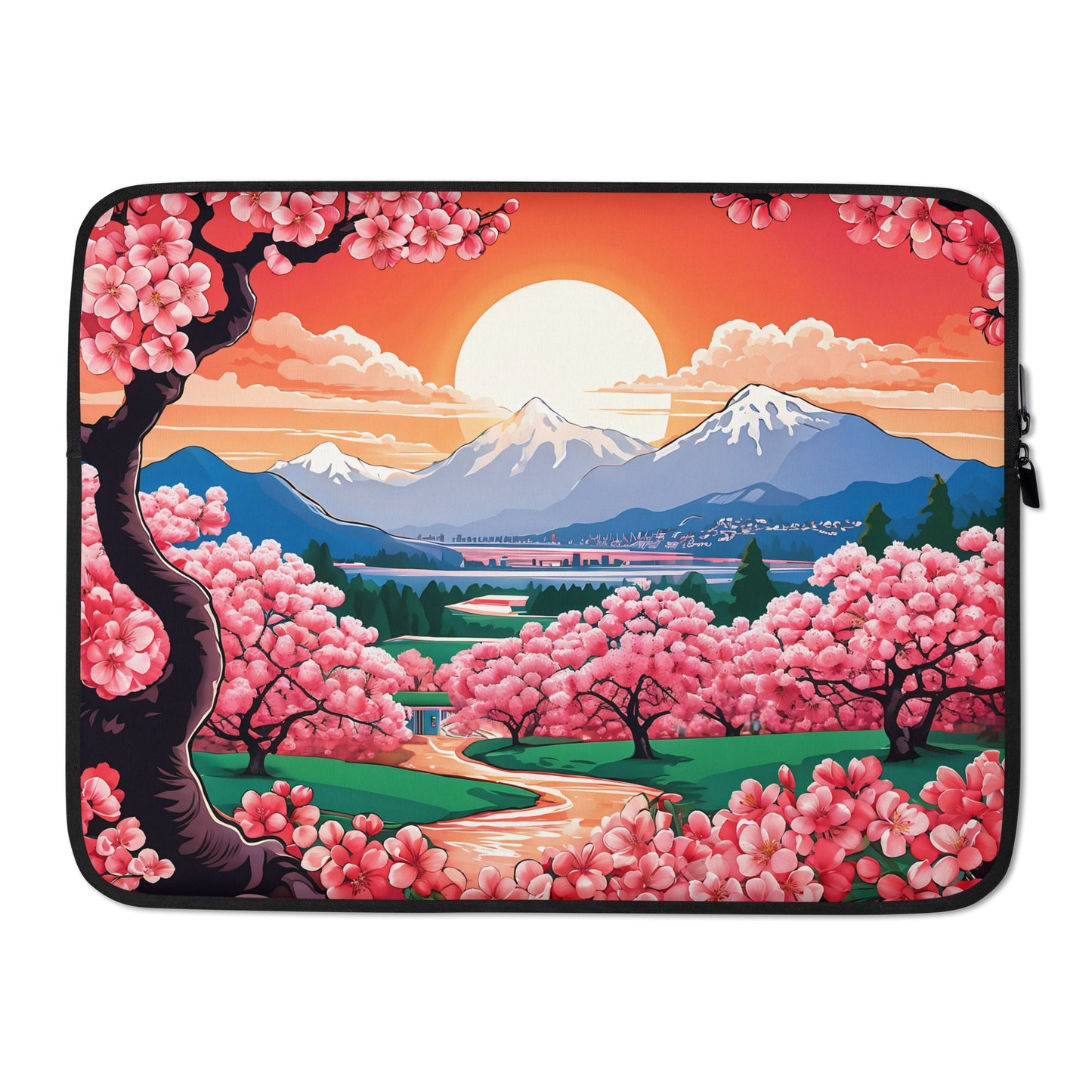 Cherry Bloom Sunrise Laptop Sleeve - Laptop Cases - Discovery Co.