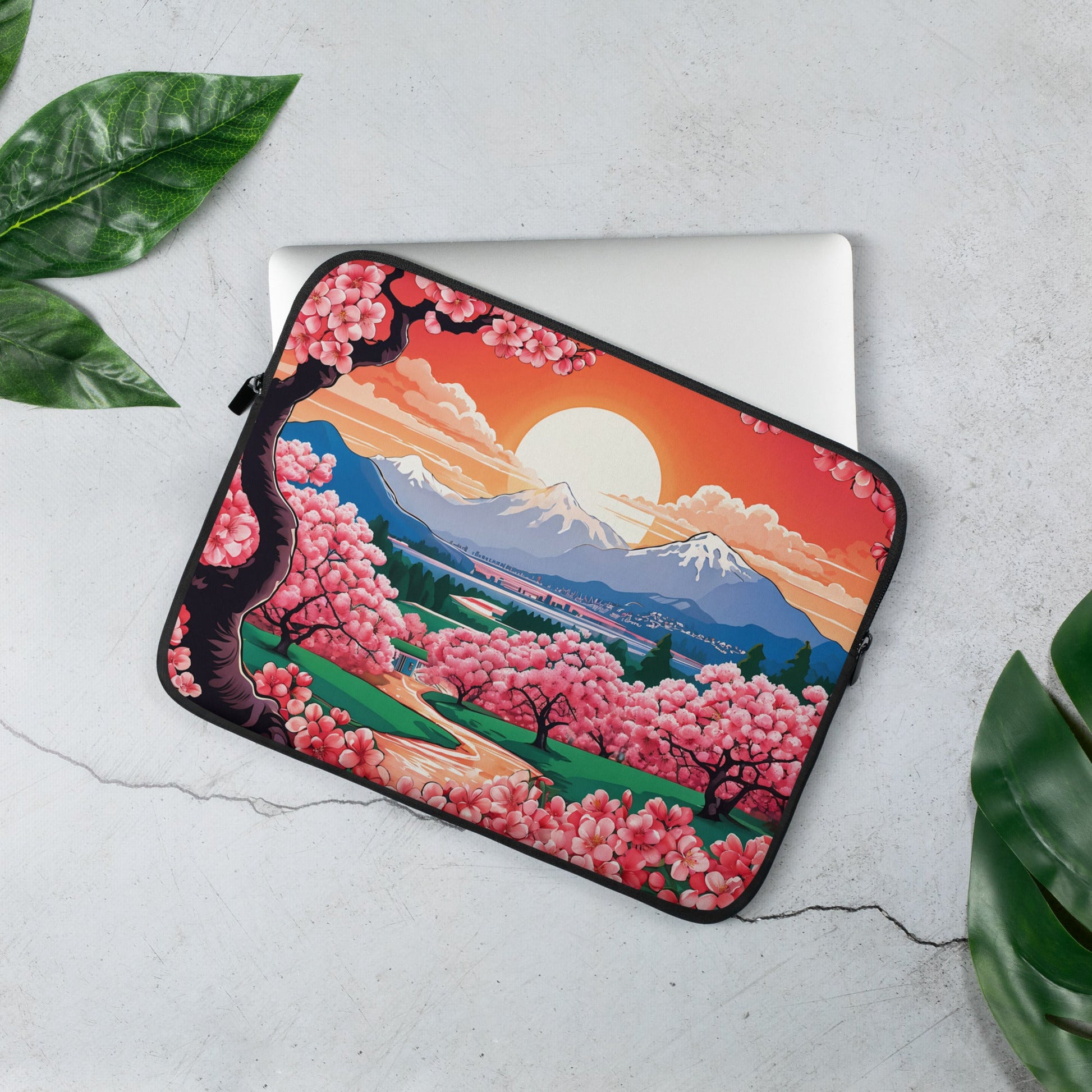 Cherry Bloom Sunrise Laptop Sleeve - Laptop Cases - Discovery Co.