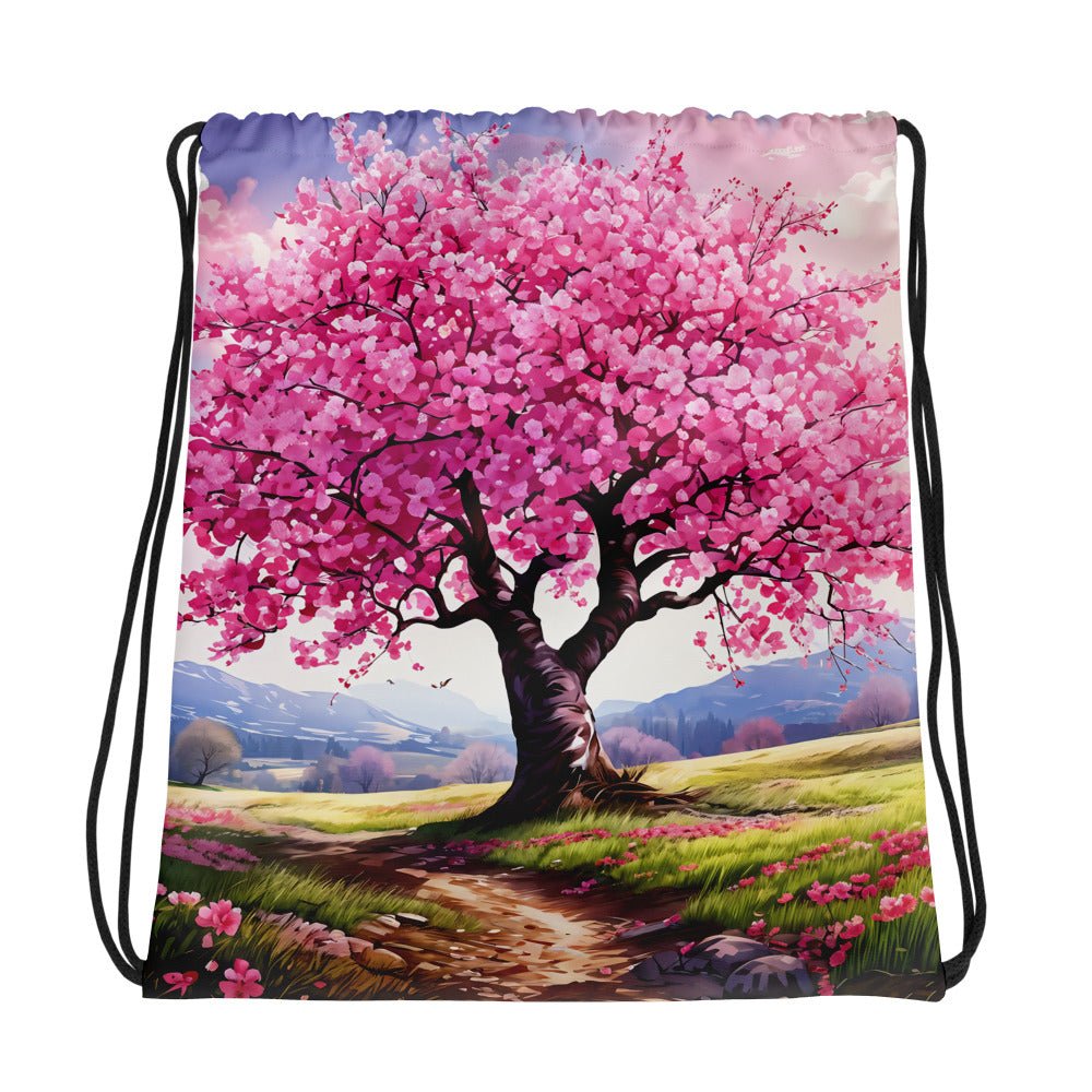 Cherry Blossom Drawstring Bag - Drawstring Bag - Discovery Co.