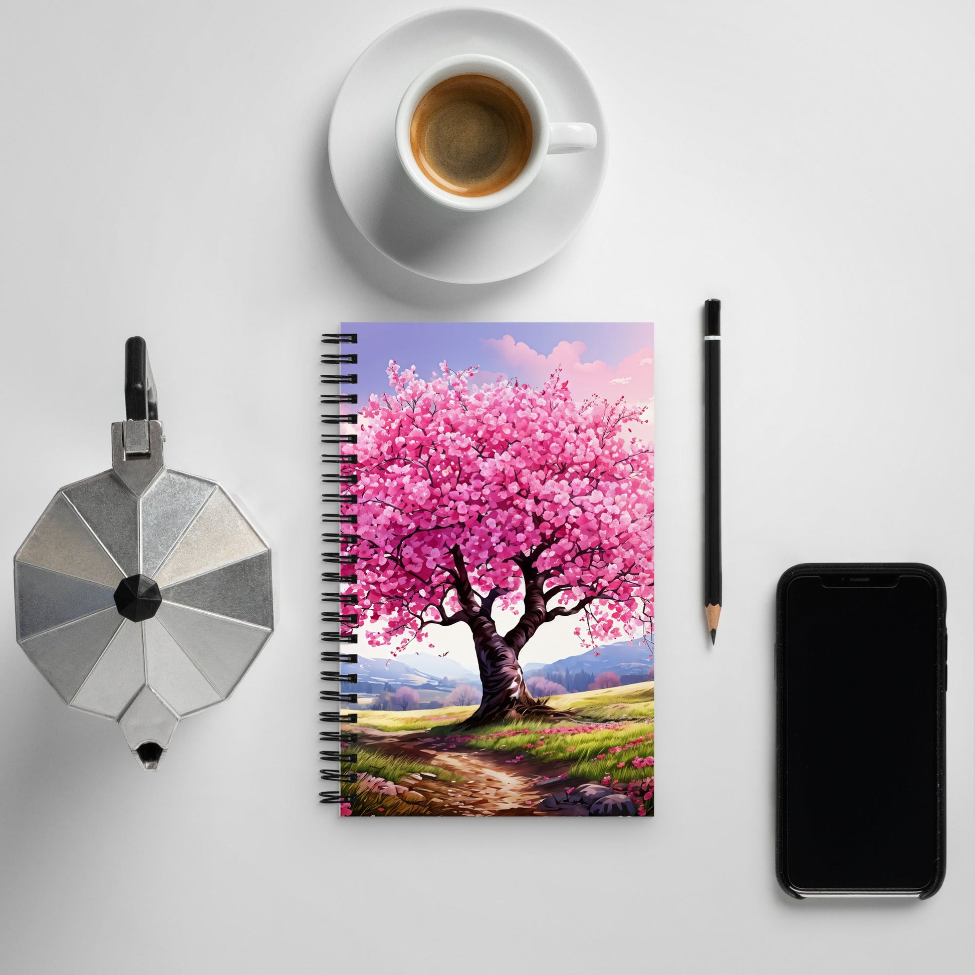 Cherry Blossom Spiral Notebook - Spiral Notebooks - Discovery Co.