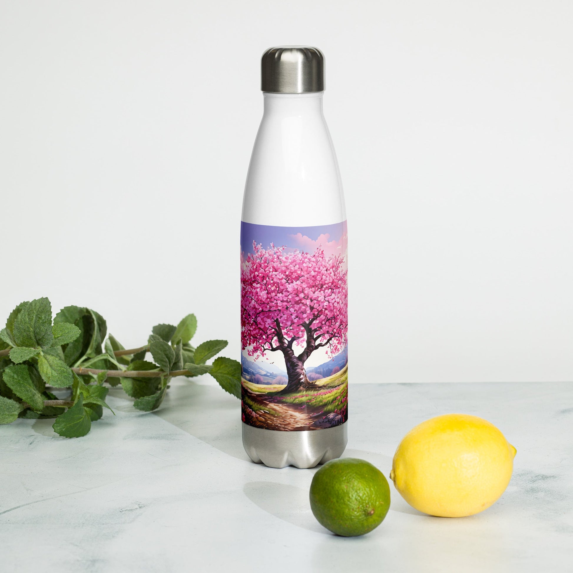 Cherry Blossom Stainless Steel Water Bottle - Stainless Steel Water Bottle - Discovery Co.