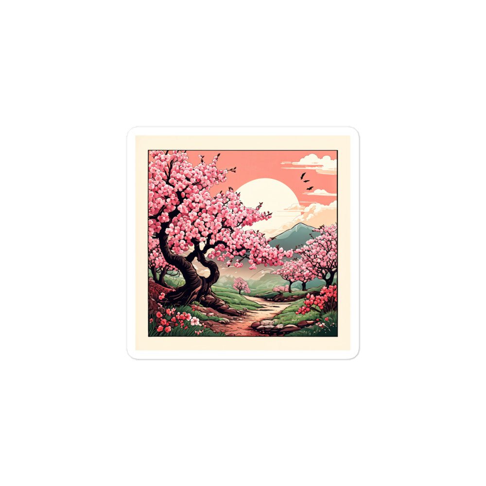 Cherry Blossom Trail Bubble-free stickers - Stickers - Discovery Co.