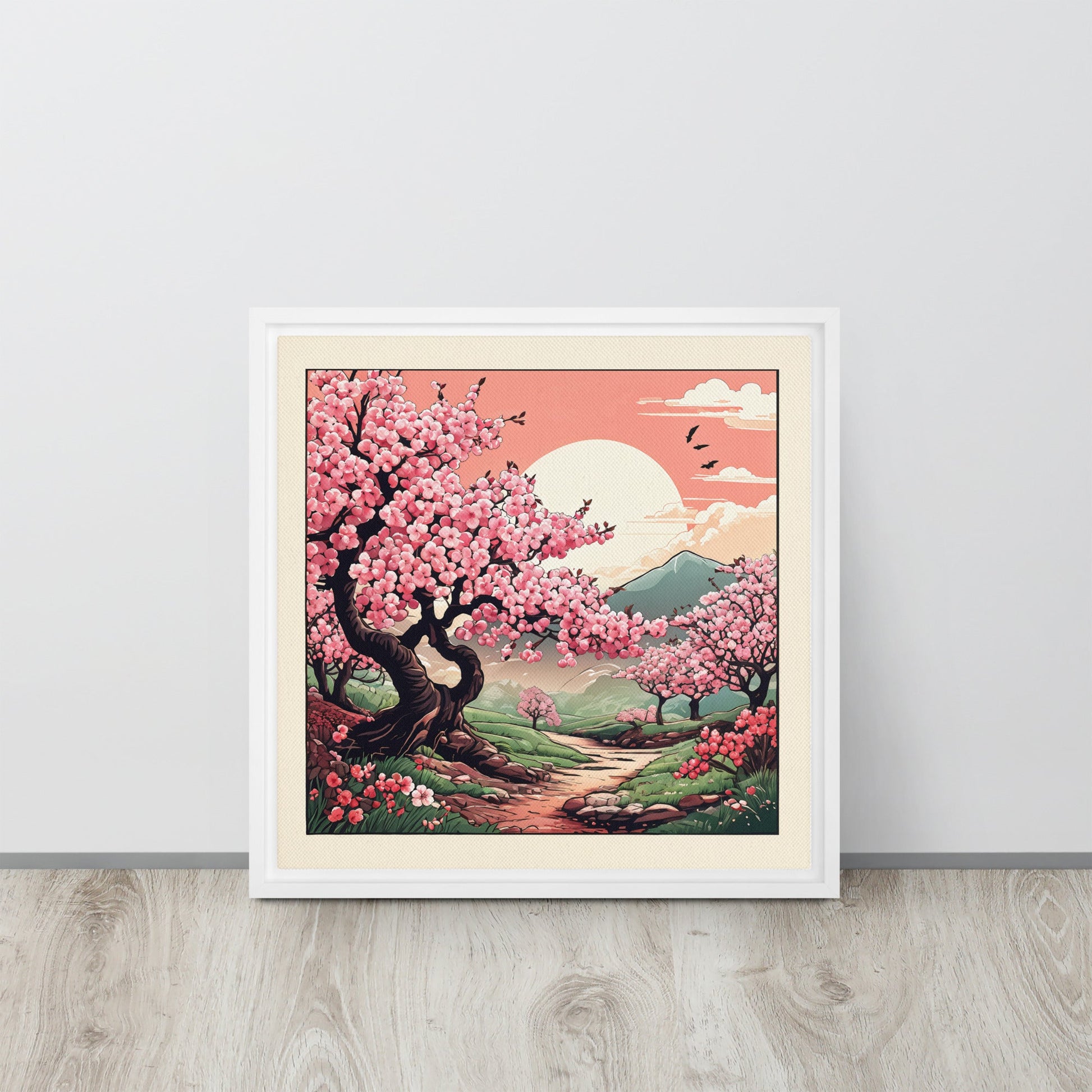 Cherry Blossom Trail Framed canvas - Canvas Prints - Discovery Co.