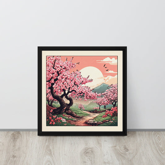 Cherry Blossom Trail Framed canvas - Canvas Prints - Discovery Co.