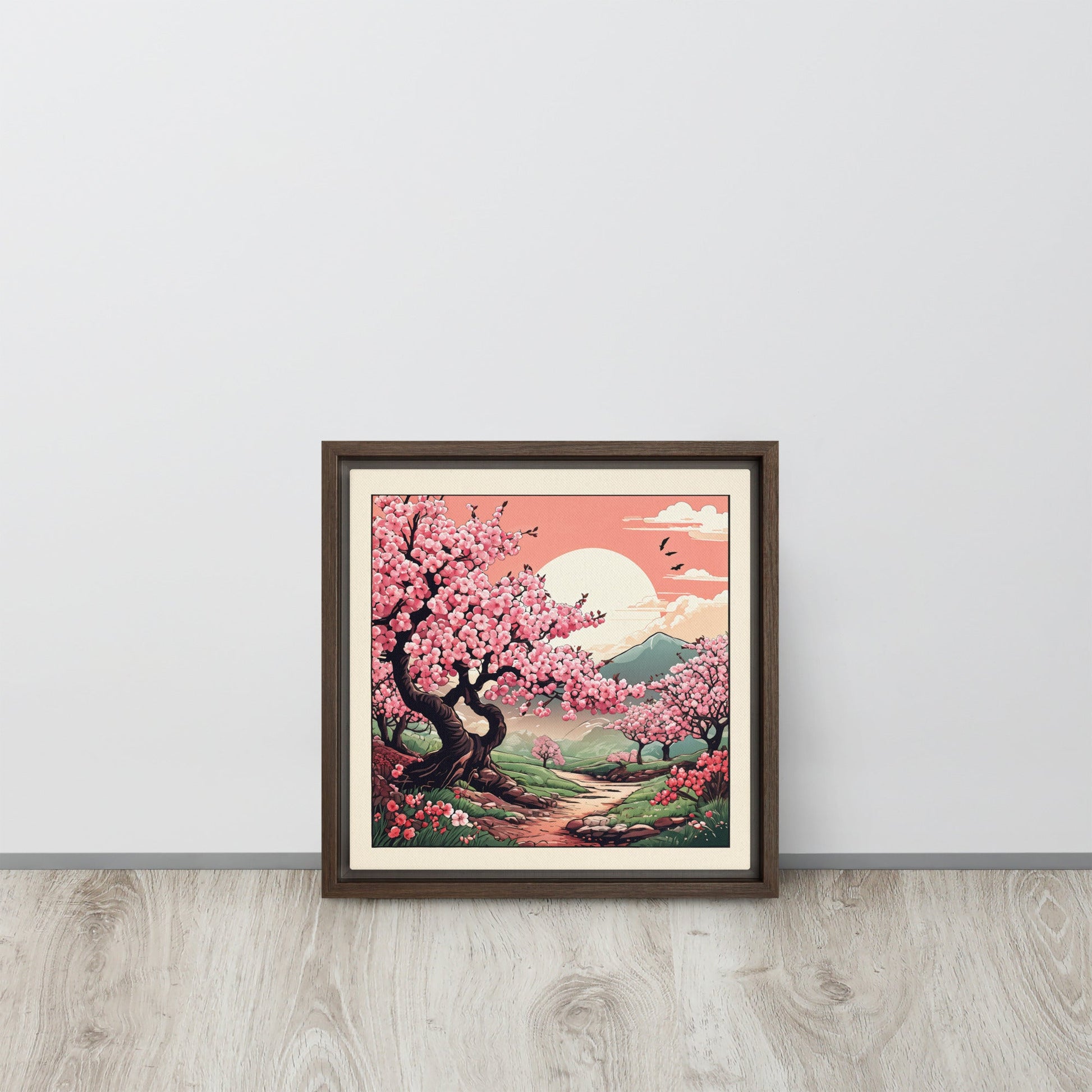 Cherry Blossom Trail Framed canvas - Canvas Prints - Discovery Co.