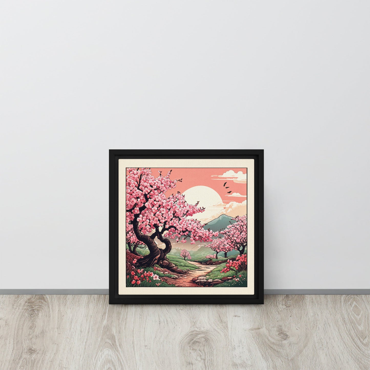 Cherry Blossom Trail Framed canvas - Canvas Prints - Discovery Co.