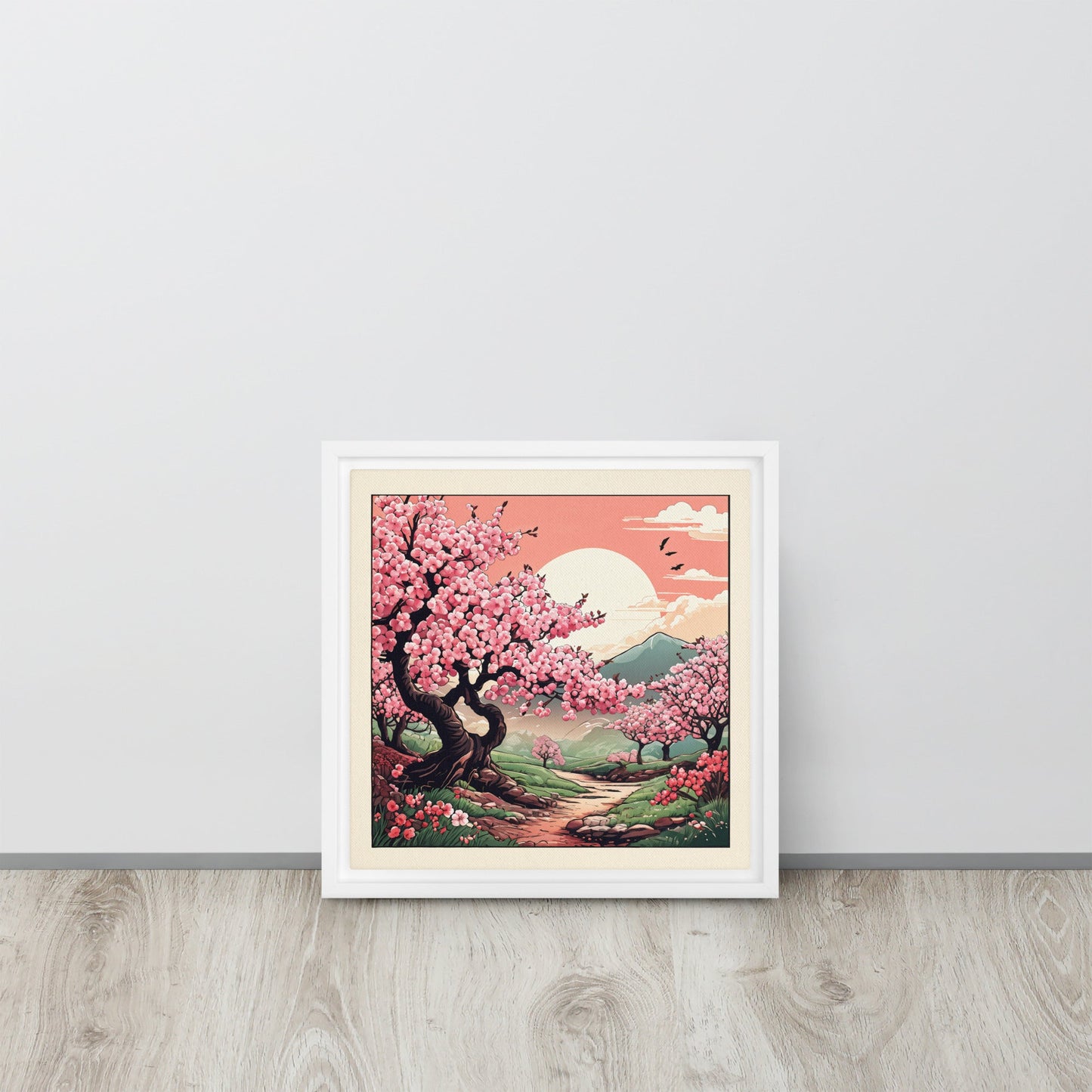 Cherry Blossom Trail Framed canvas - Canvas Prints - Discovery Co.