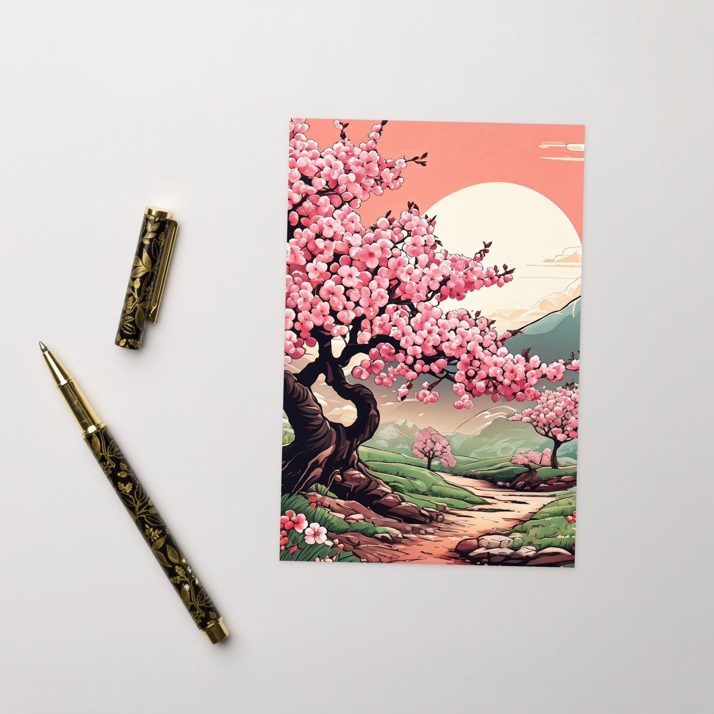 Cherry Blossom Trail Greeting Card - Greeting Card - Discovery Co.