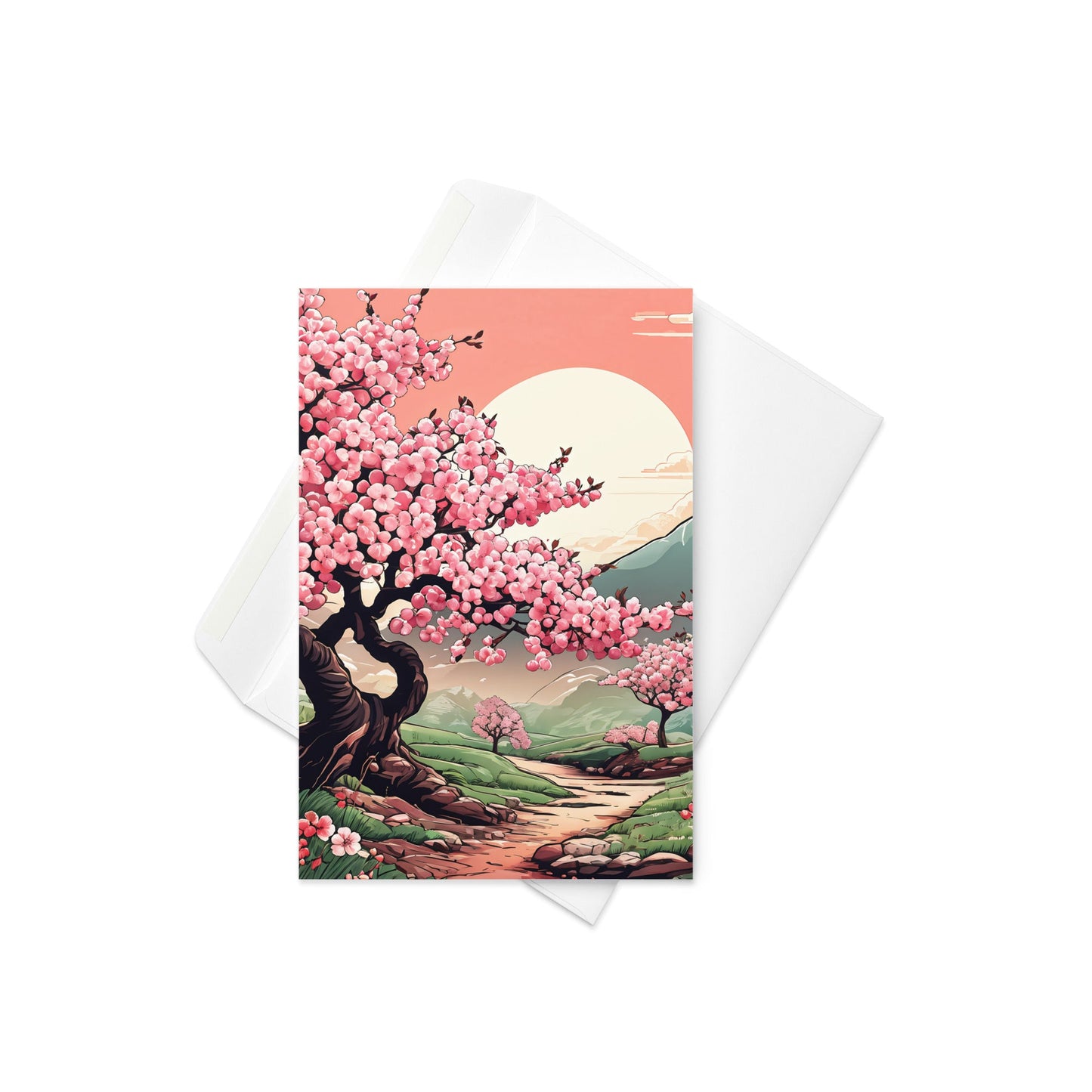 Cherry Blossom Trail Greeting Card - Greeting Card - Discovery Co.