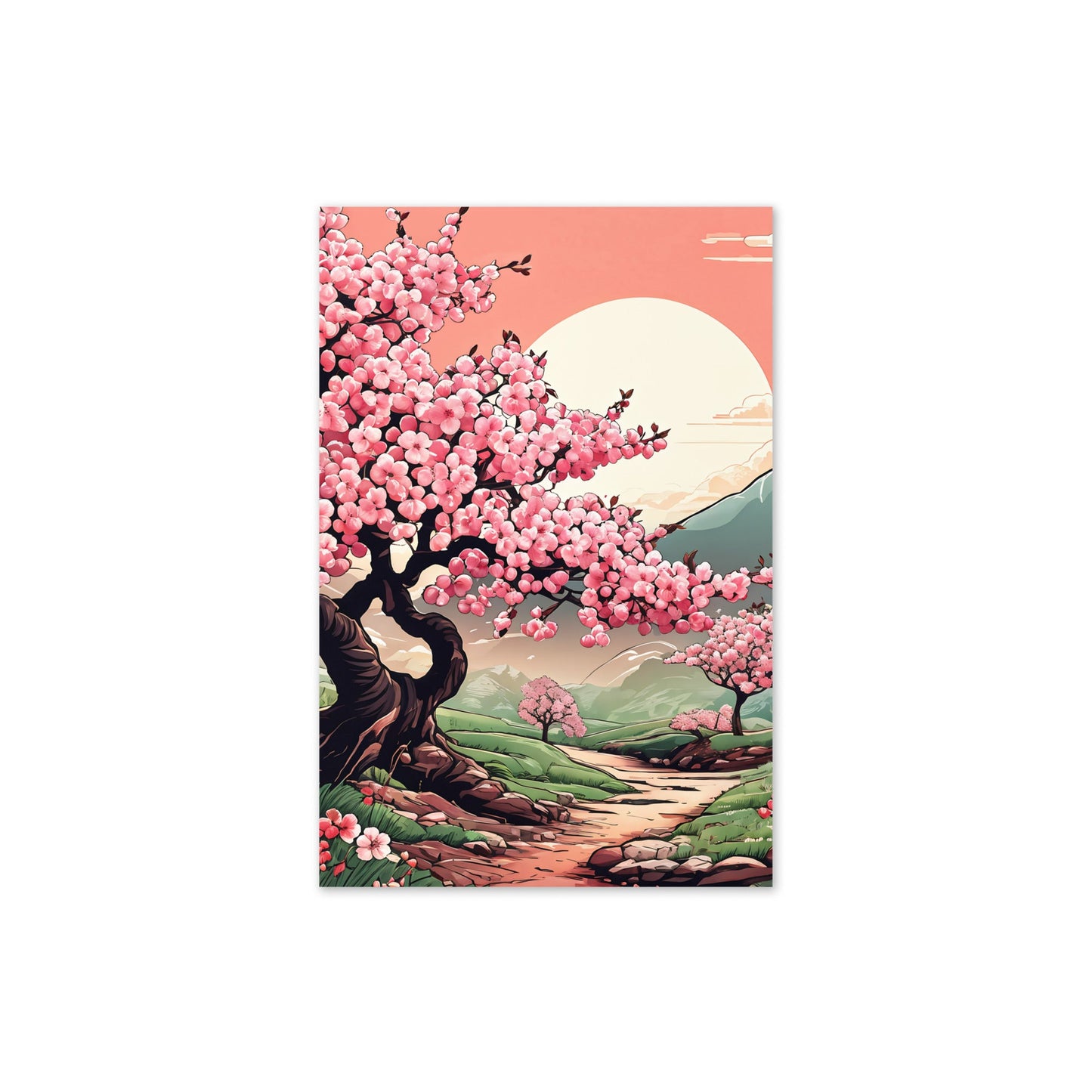 Cherry Blossom Trail Greeting Card - Greeting Card - Discovery Co.