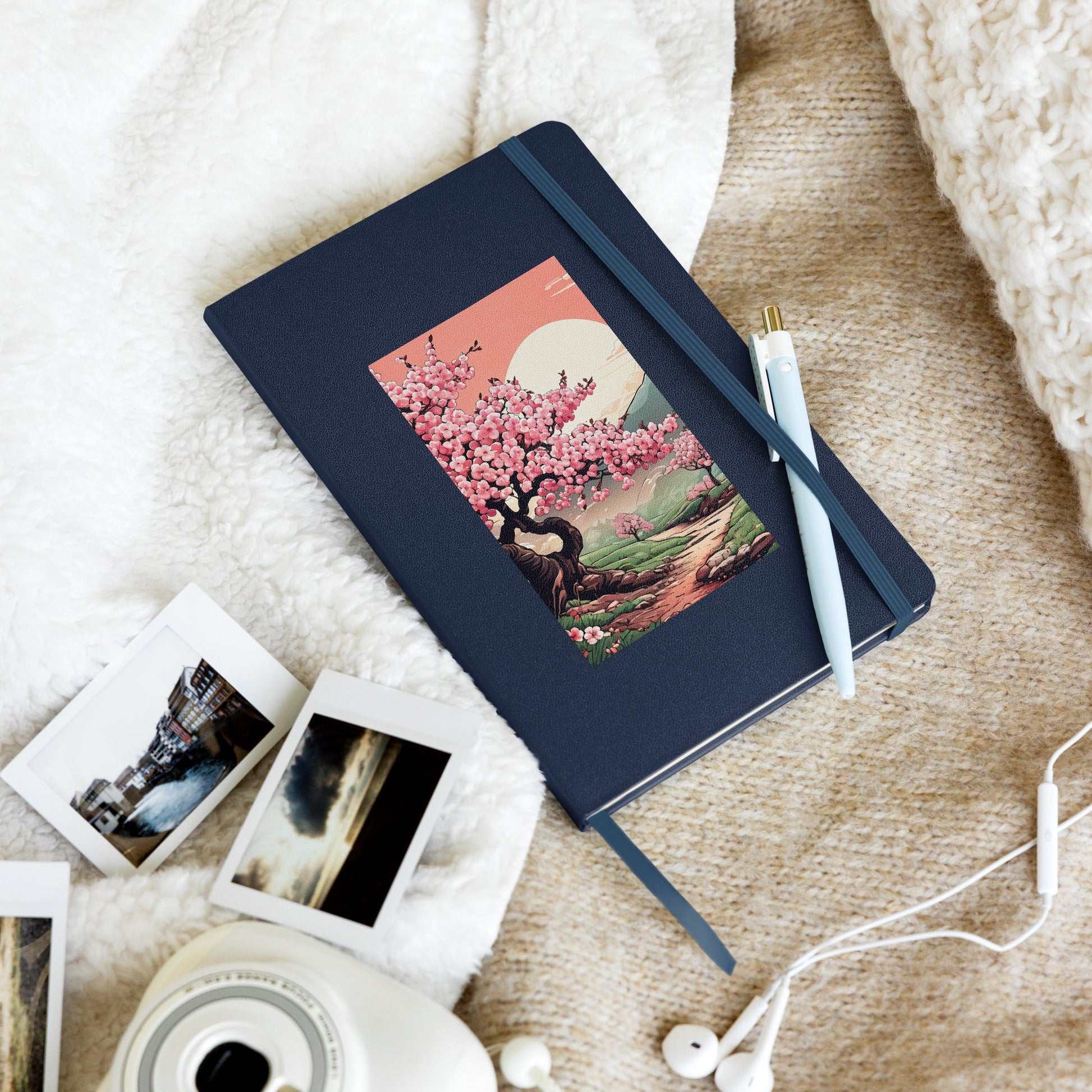 Cherry Blossom Trail Hardcover Bound Notebook - Hardcover Bound Notebooks - Discovery Co.