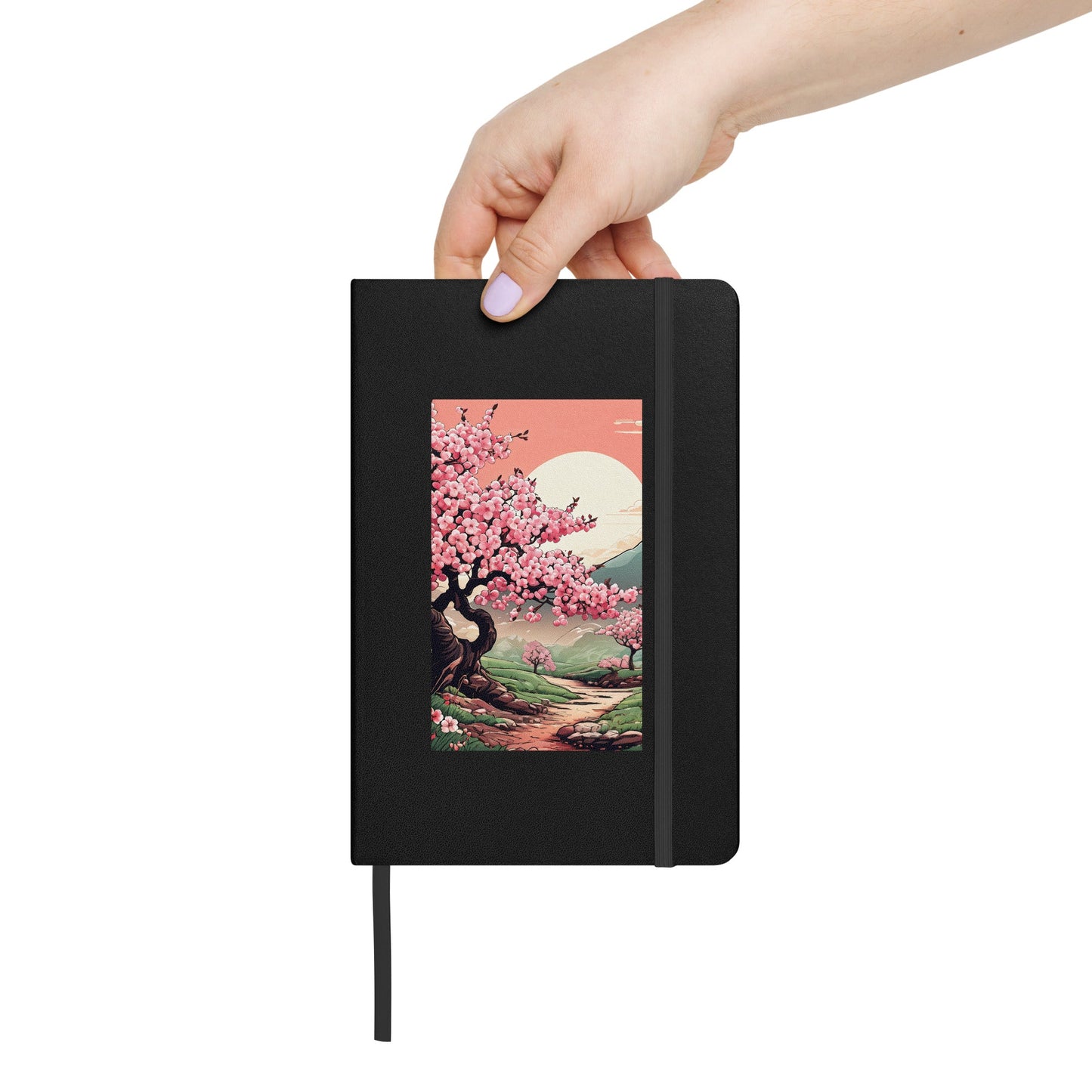 Cherry Blossom Trail Hardcover Bound Notebook - Hardcover Bound Notebooks - Discovery Co.