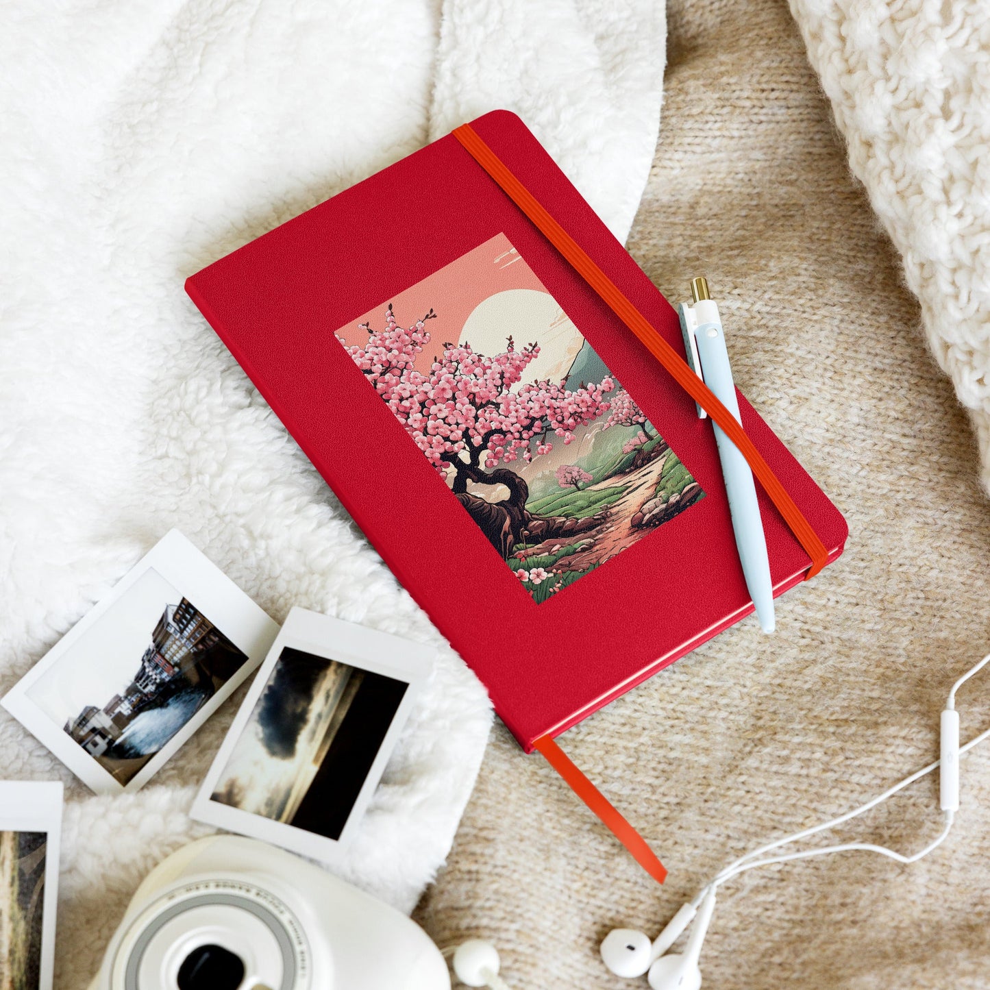 Cherry Blossom Trail Hardcover Bound Notebook - Hardcover Bound Notebooks - Discovery Co.