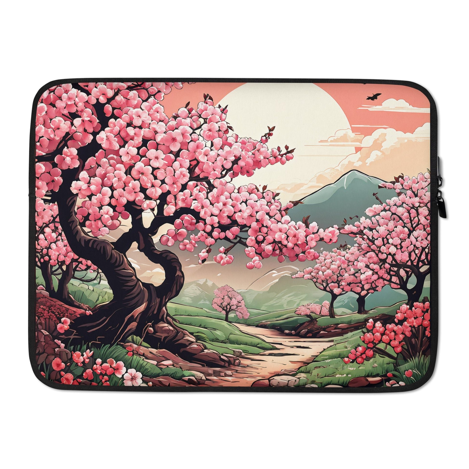 Cherry Blossom Trail Laptop Sleeve - Laptop Cases - Discovery Co.