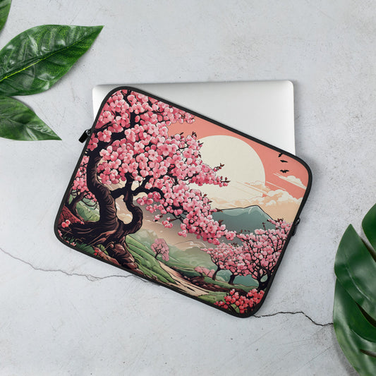 Cherry Blossom Trail Laptop Sleeve - Laptop Cases - Discovery Co.