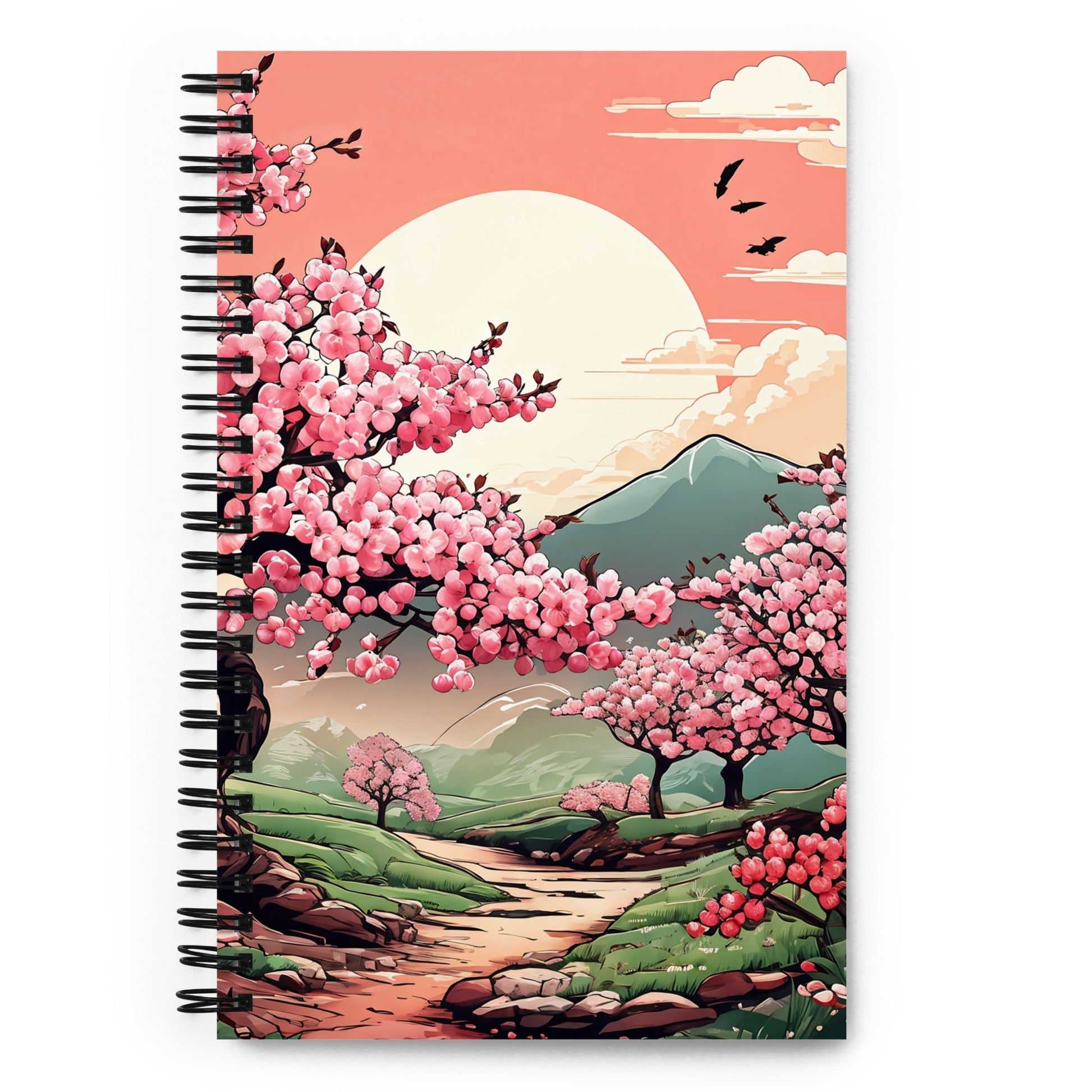 Cherry Blossom Trail Spiral notebook - Spiral Notebooks - Discovery Co.