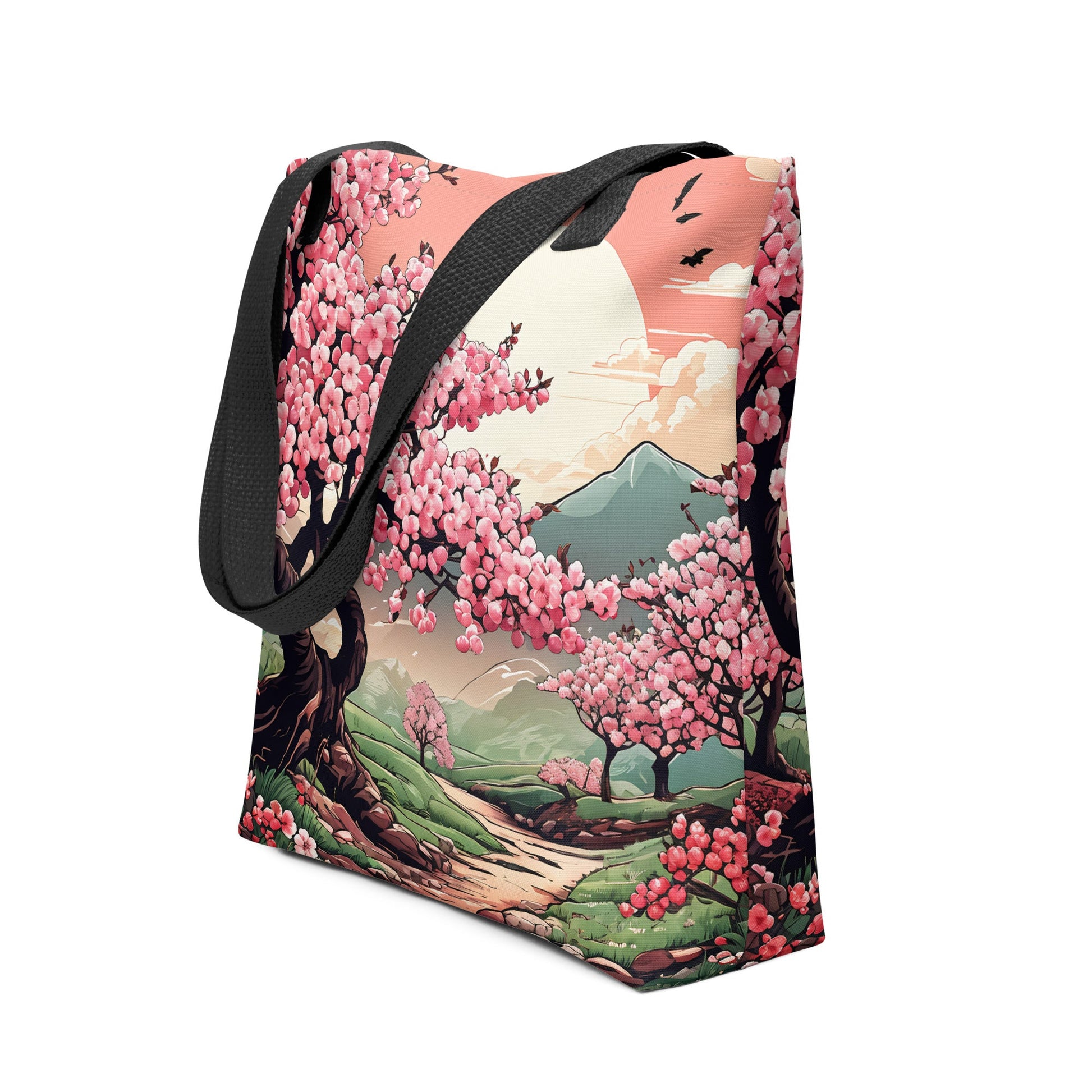 Cherry Blossom Trail Tote Bag - Tote Bags - Discovery Co.