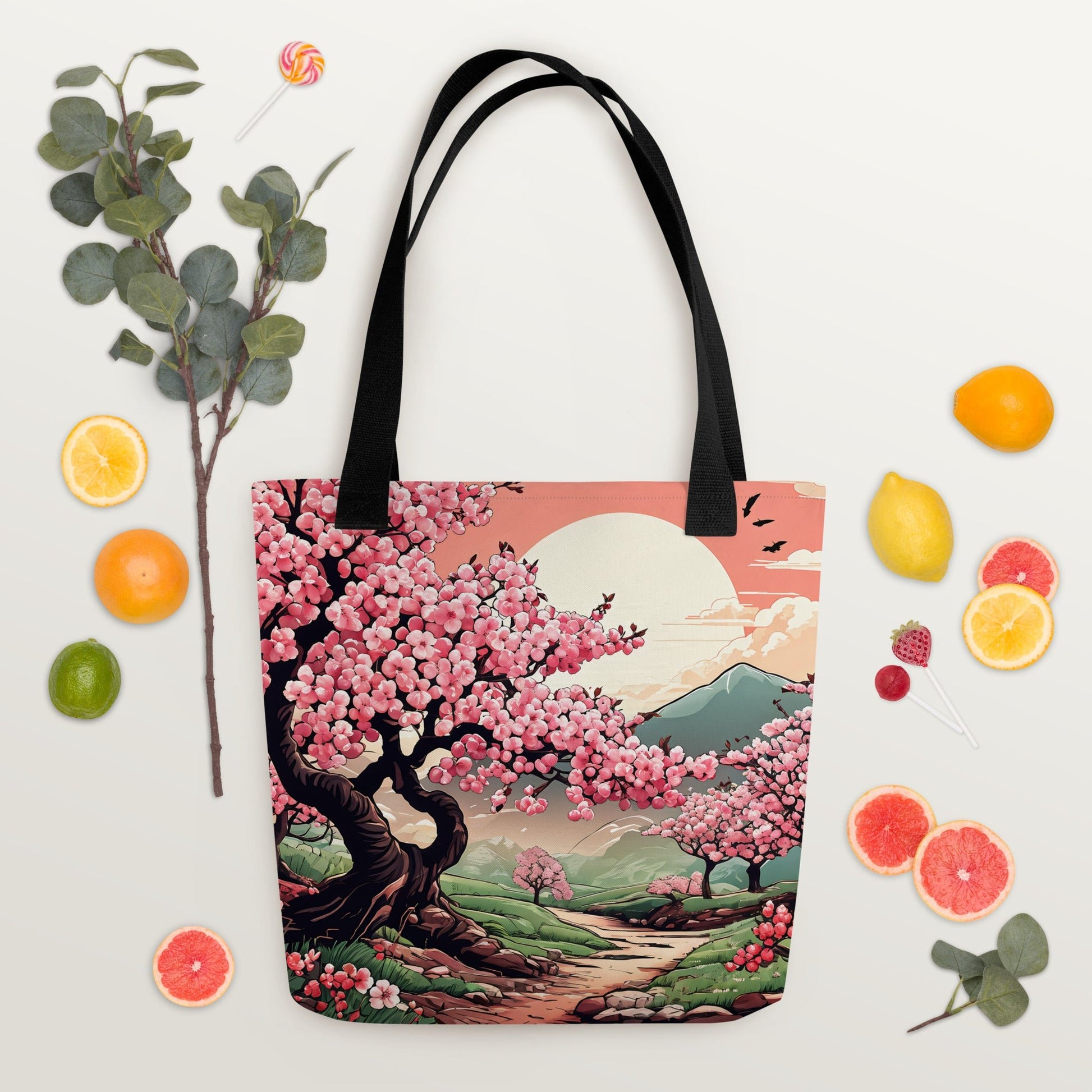 Cherry Blossom Trail Tote Bag - Tote Bags - Discovery Co.