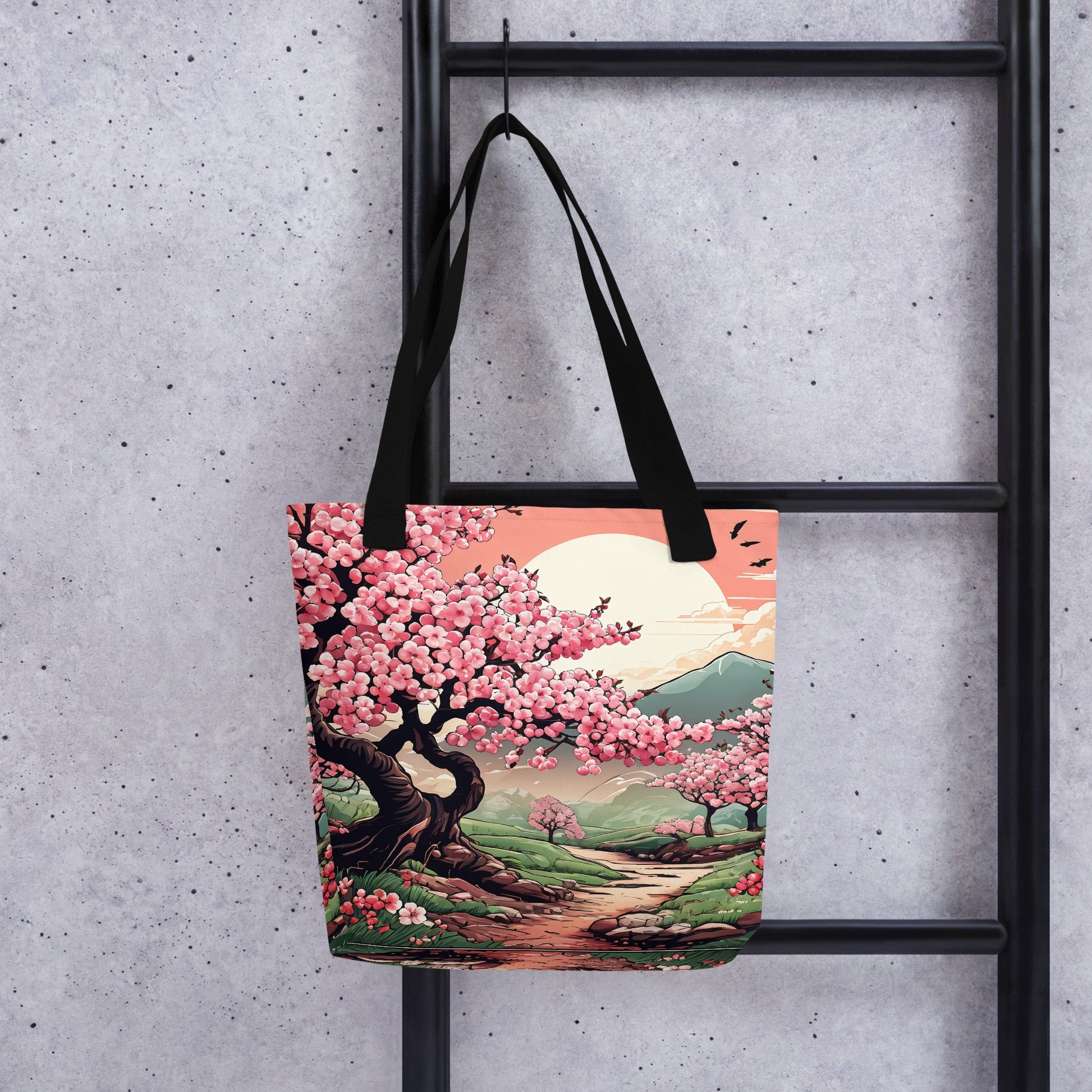 Cherry Blossom Trail Tote Bag - Tote Bags - Discovery Co.