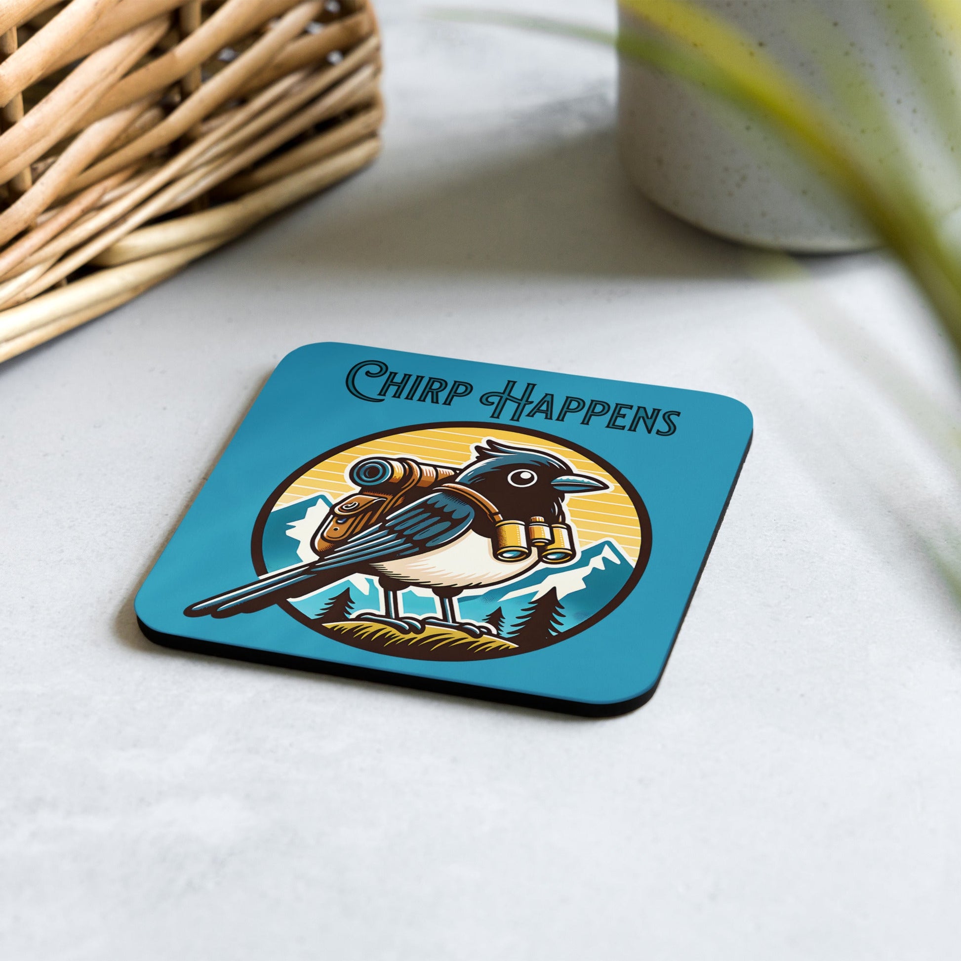 Chirp Happens Cork - Back Coaster - Coasters - Discovery Co.