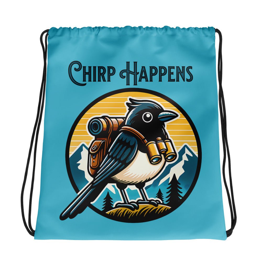 Chirp Happens Drawstring Bag - Drawstring Bag - Discovery Co.