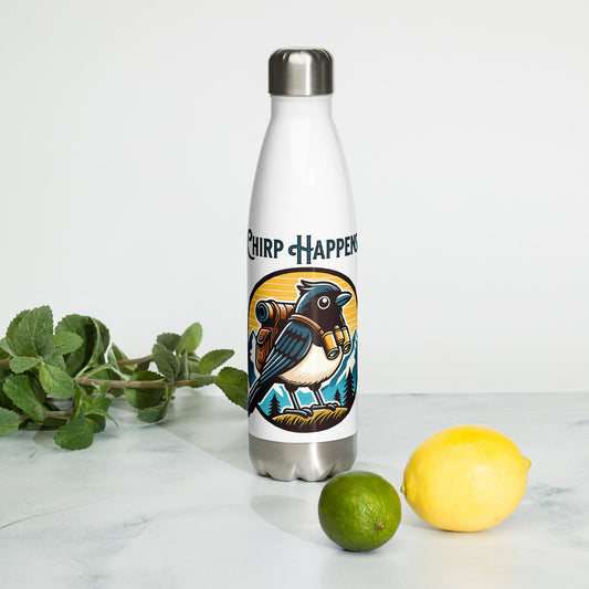 Chirp Happens Stainless Steel Water Bottle - Stainless Steel Water Bottle - Discovery Co.
