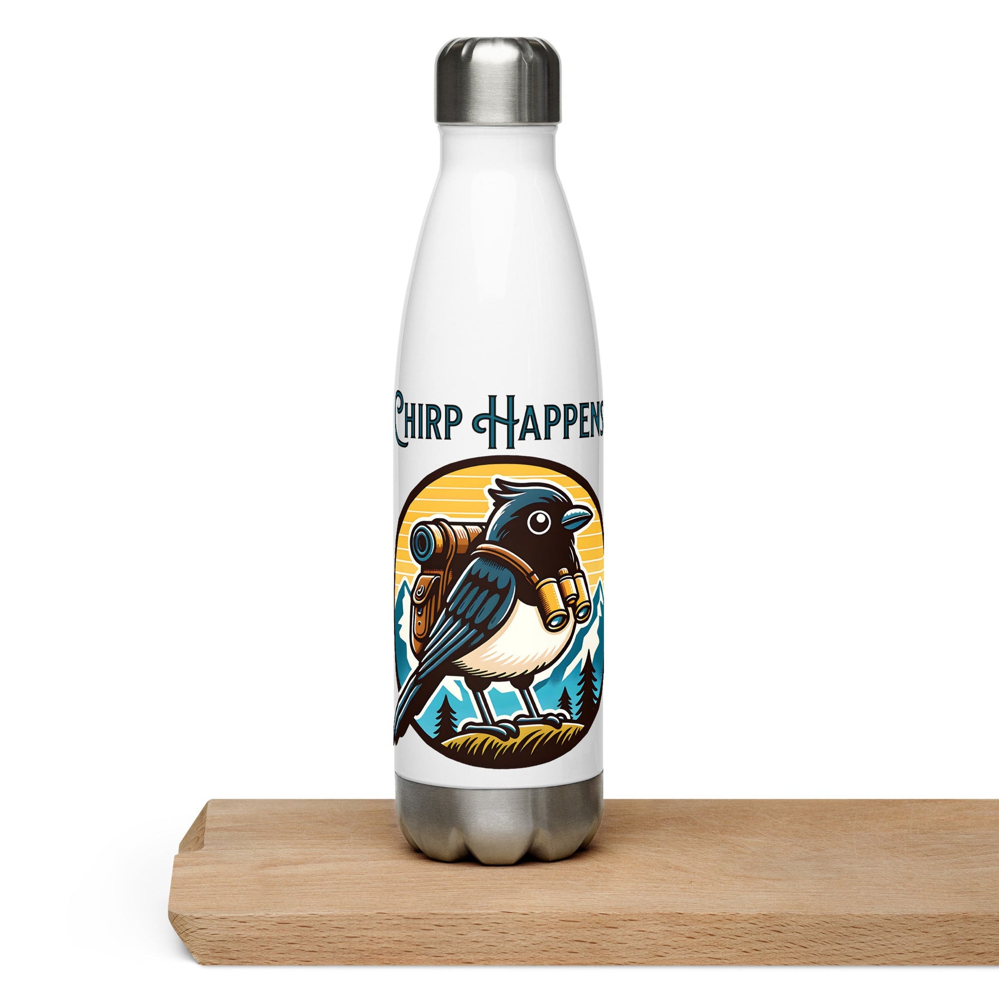 Chirp Happens Stainless Steel Water Bottle - Stainless Steel Water Bottle - Discovery Co.