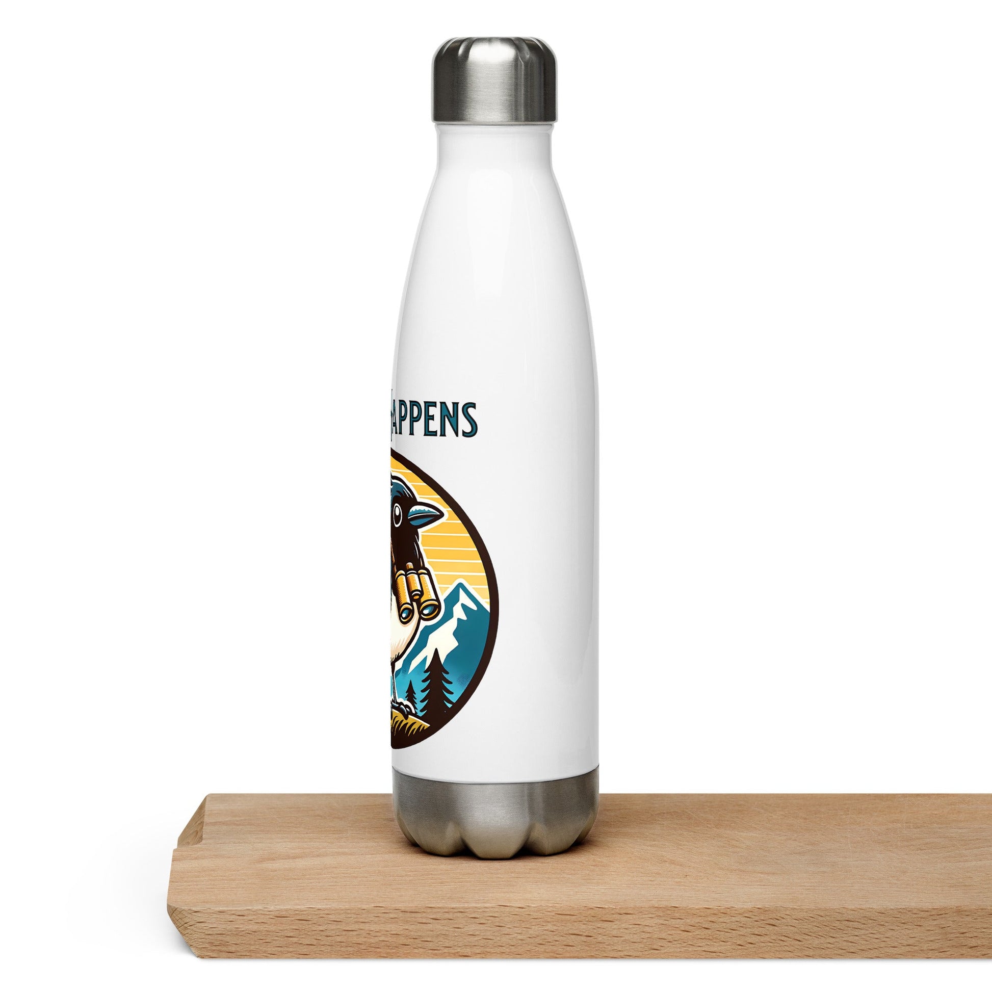 Chirp Happens Stainless Steel Water Bottle - Stainless Steel Water Bottle - Discovery Co.