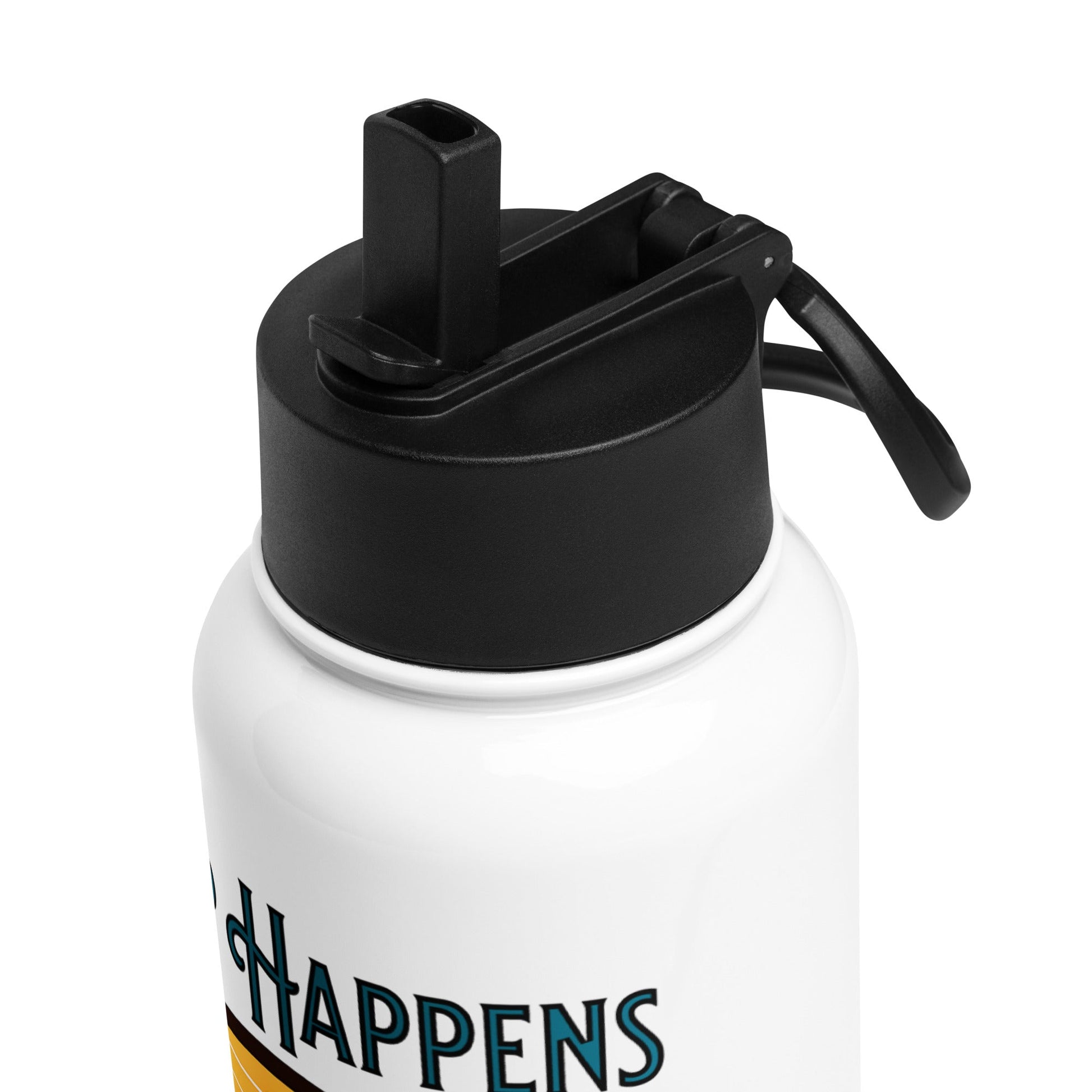 Chirp Happens Stainless Steel Water Bottle With Straw Lid - Stainless Steel Water Bottle With Straw Lid - Discovery Co.