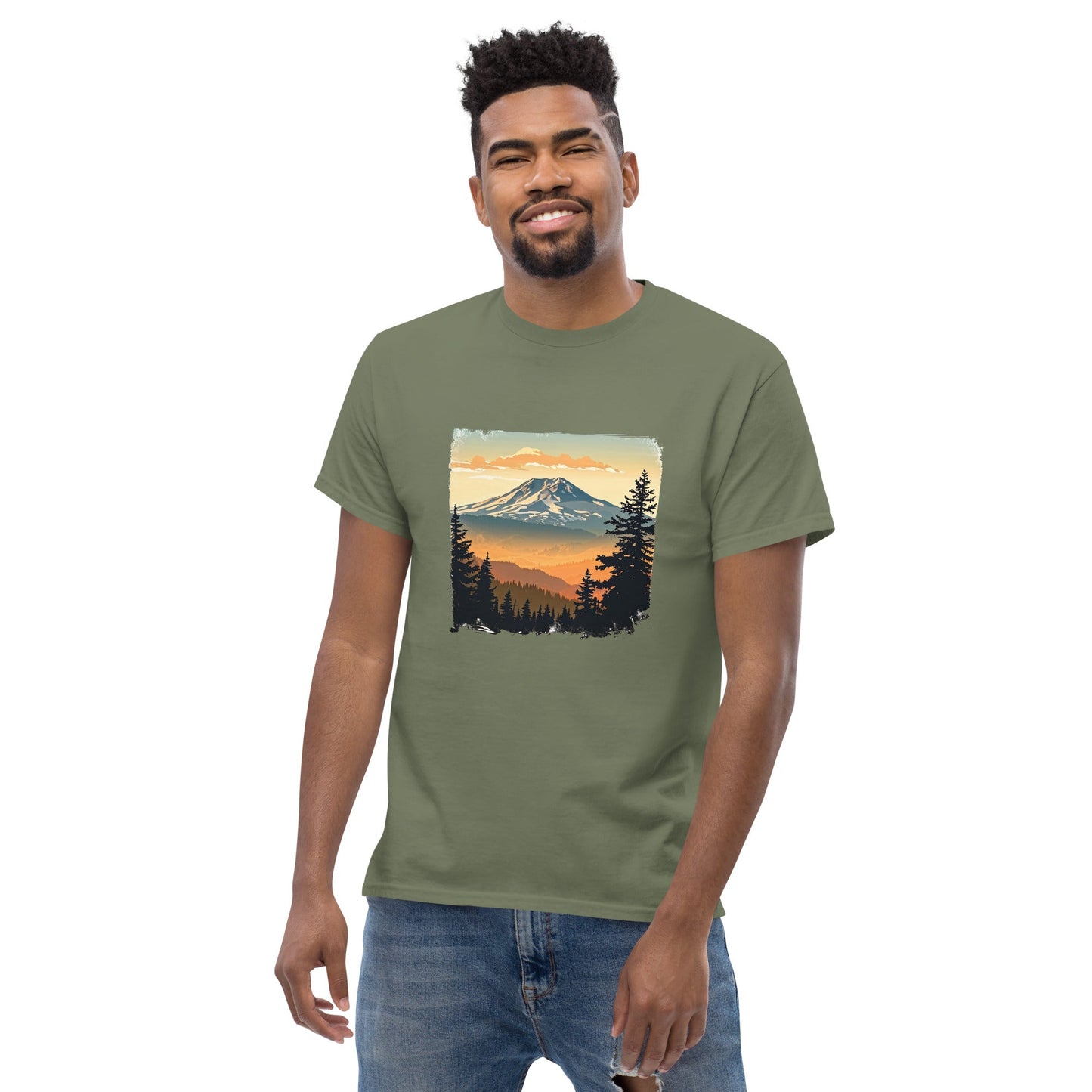 Clouds Over Mountains Men's Classic Tee - Men's Shirts - Discovery Co.