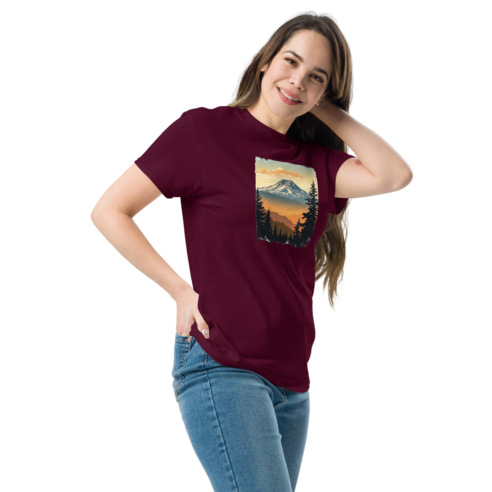 Clouds Over Mountains Women's (Unisex) Classic Tee - Women's Shirts - Discovery Co.