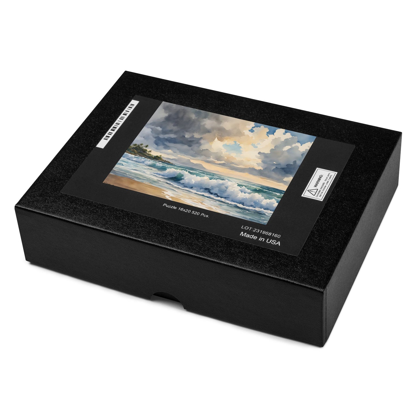 Cloudy Beach Day Watercolor Jigsaw Puzzle - Puzzle - Discovery Co.