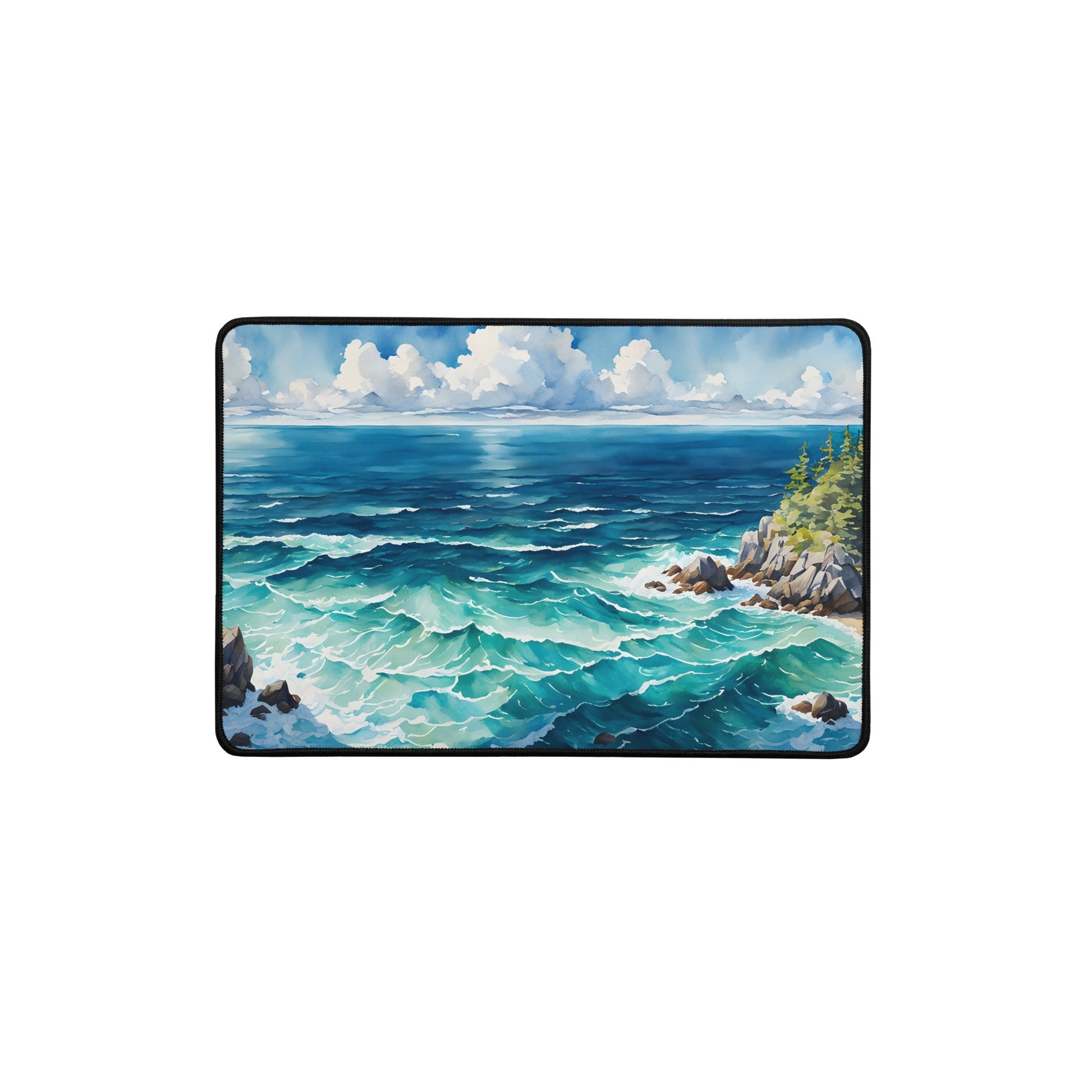 Coastal Cove Watercolor Desk Mat - Mouse Pads - Discovery Co.
