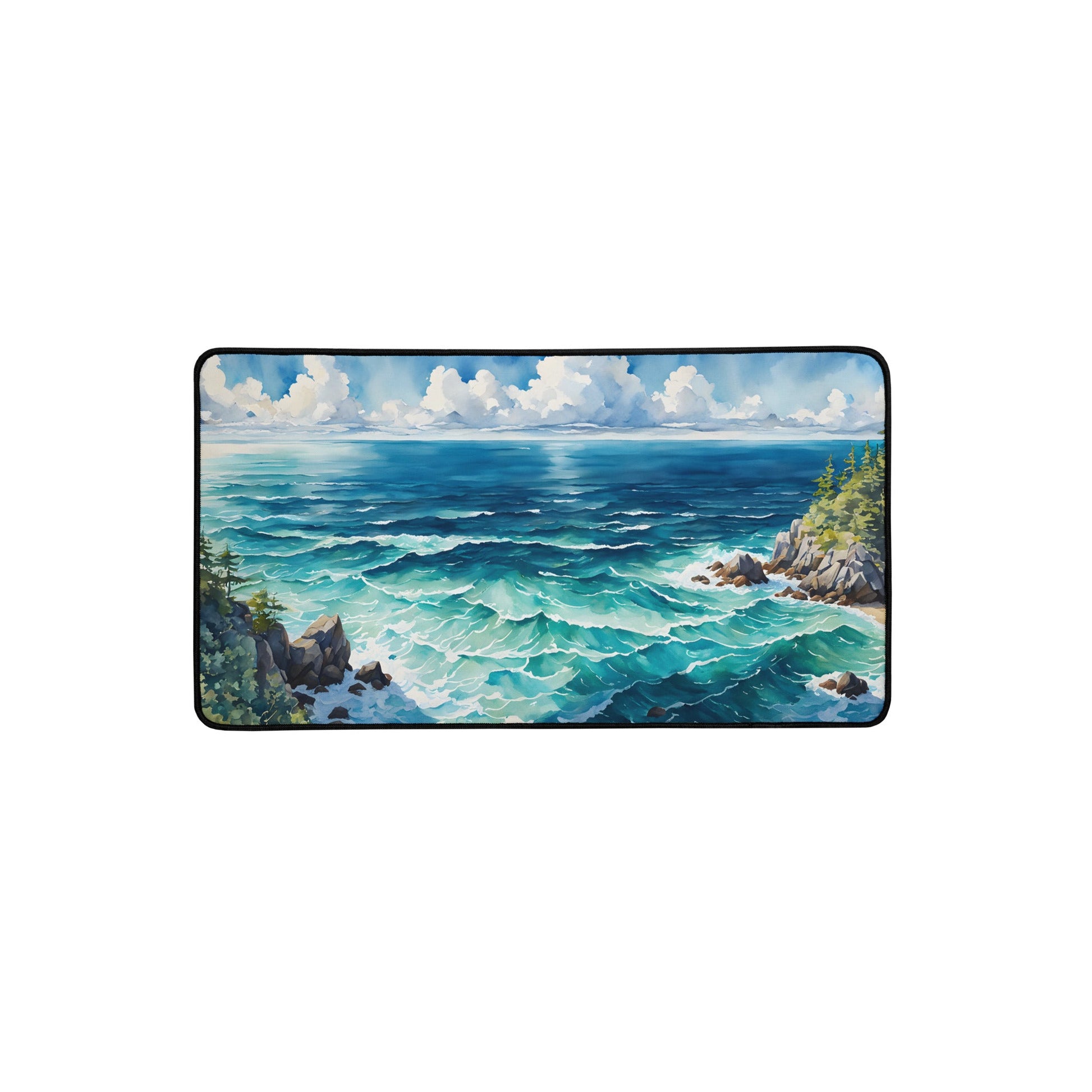 Coastal Cove Watercolor Desk Mat - Mouse Pads - Discovery Co.