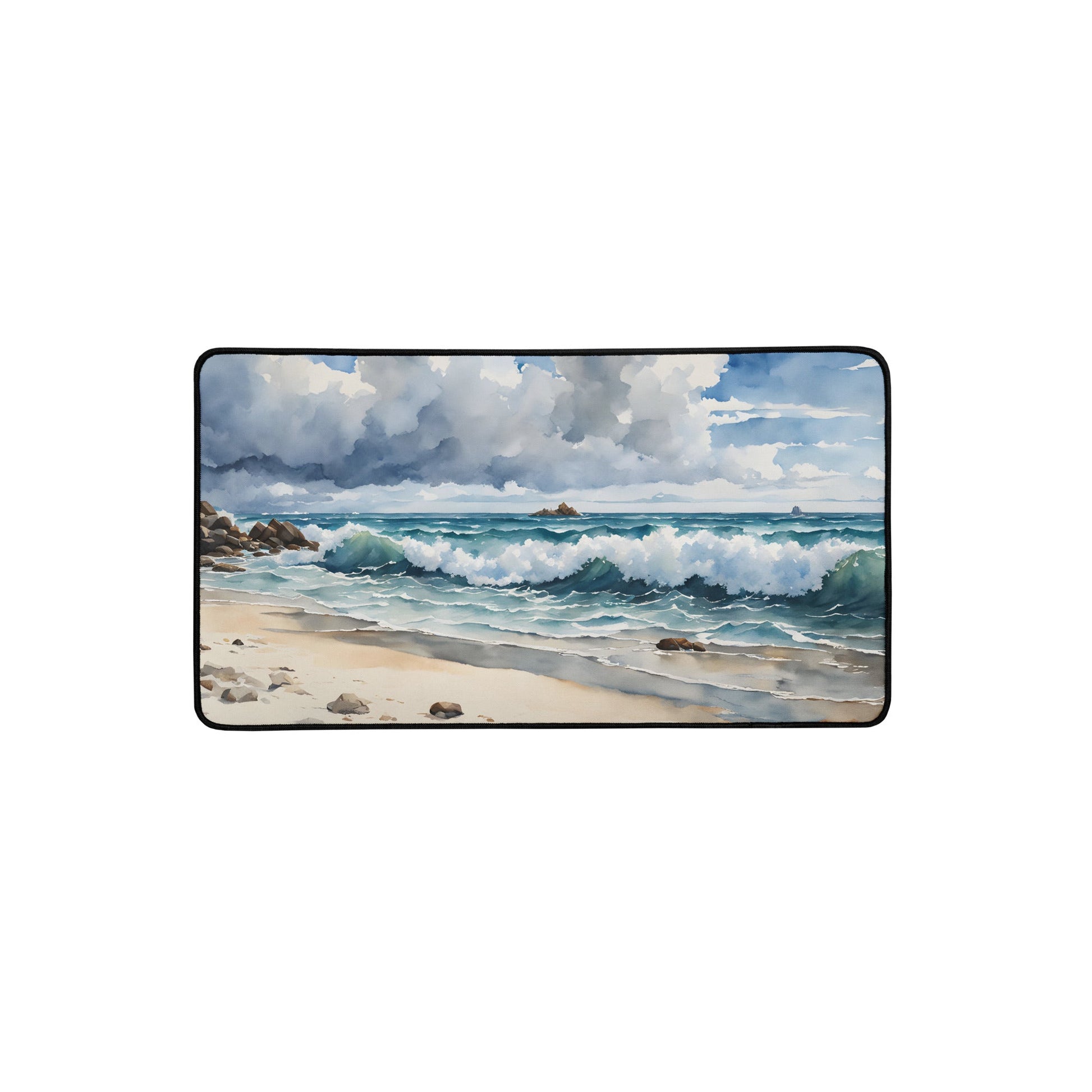 Coastline Watercolor Desk Mat - Mouse Pads - Discovery Co.