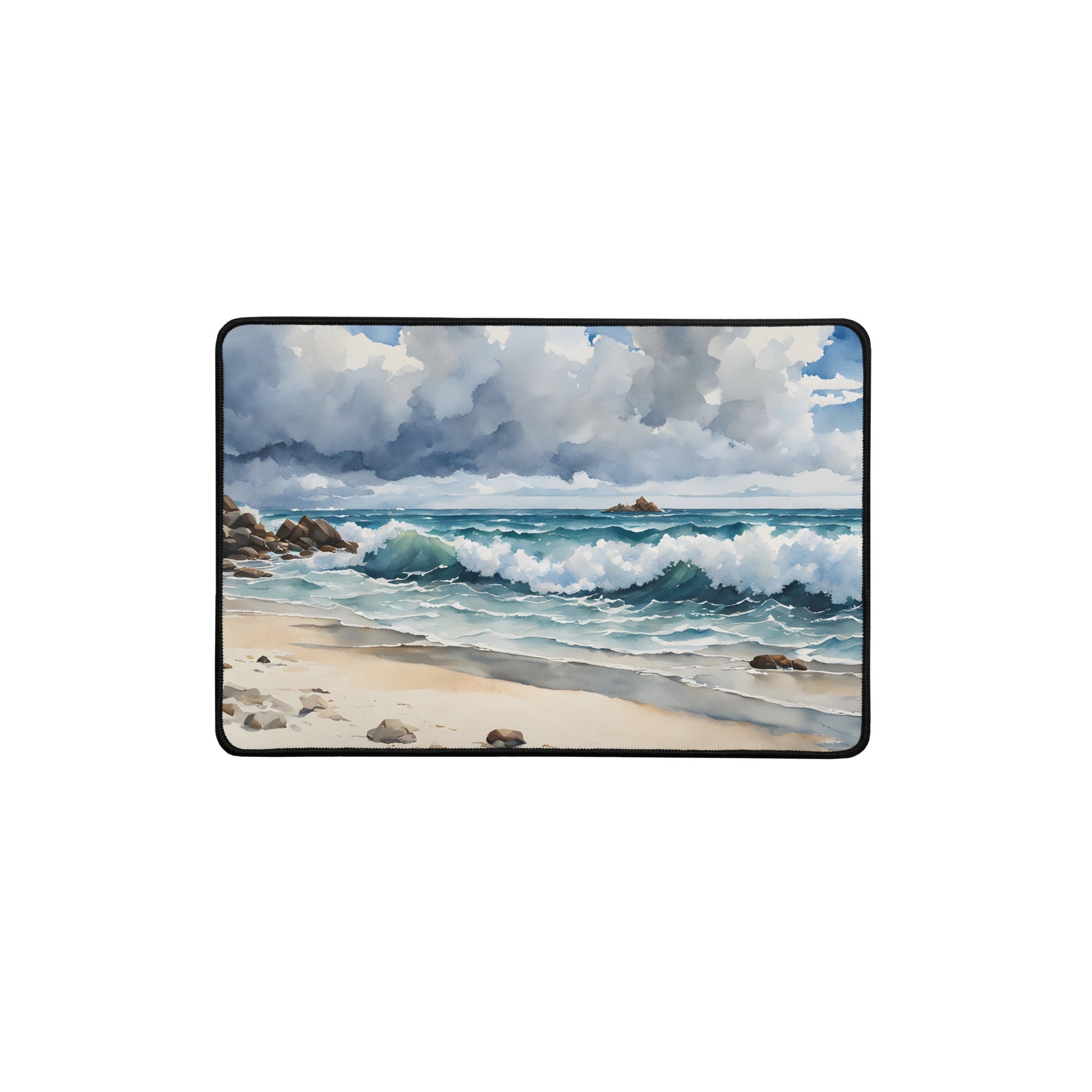 Coastline Watercolor Desk Mat - Mouse Pads - Discovery Co.