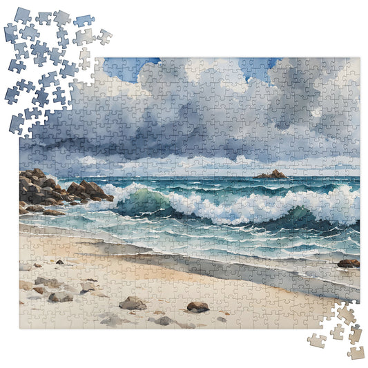 Coastline Watercolor Jigsaw Puzzle - Puzzle - Discovery Co.