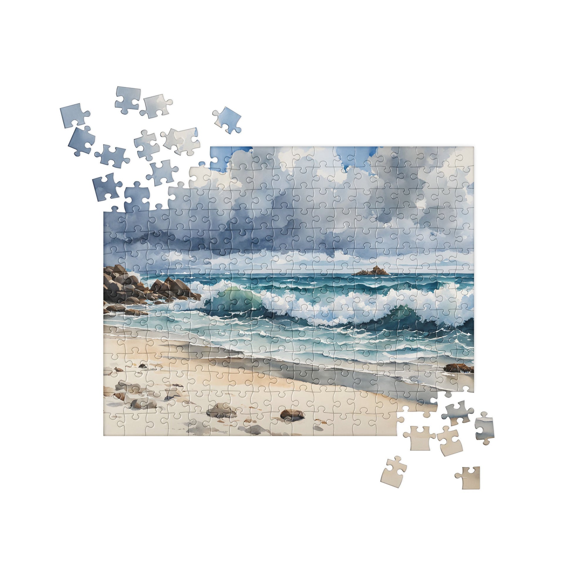 Coastline Watercolor Jigsaw Puzzle - Puzzle - Discovery Co.