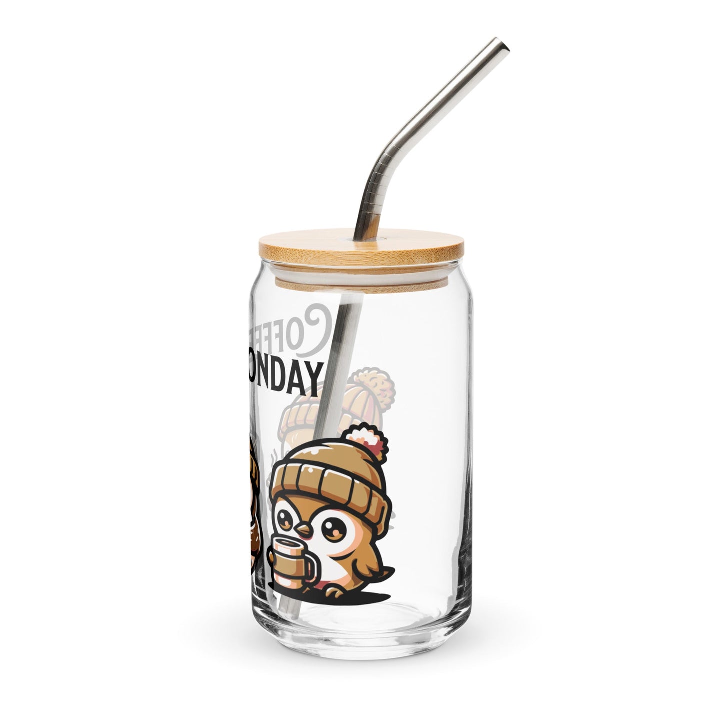 Coffee Monday (Brown) Can - Shaped Glass - Can - Shaped Glass - Discovery Co.