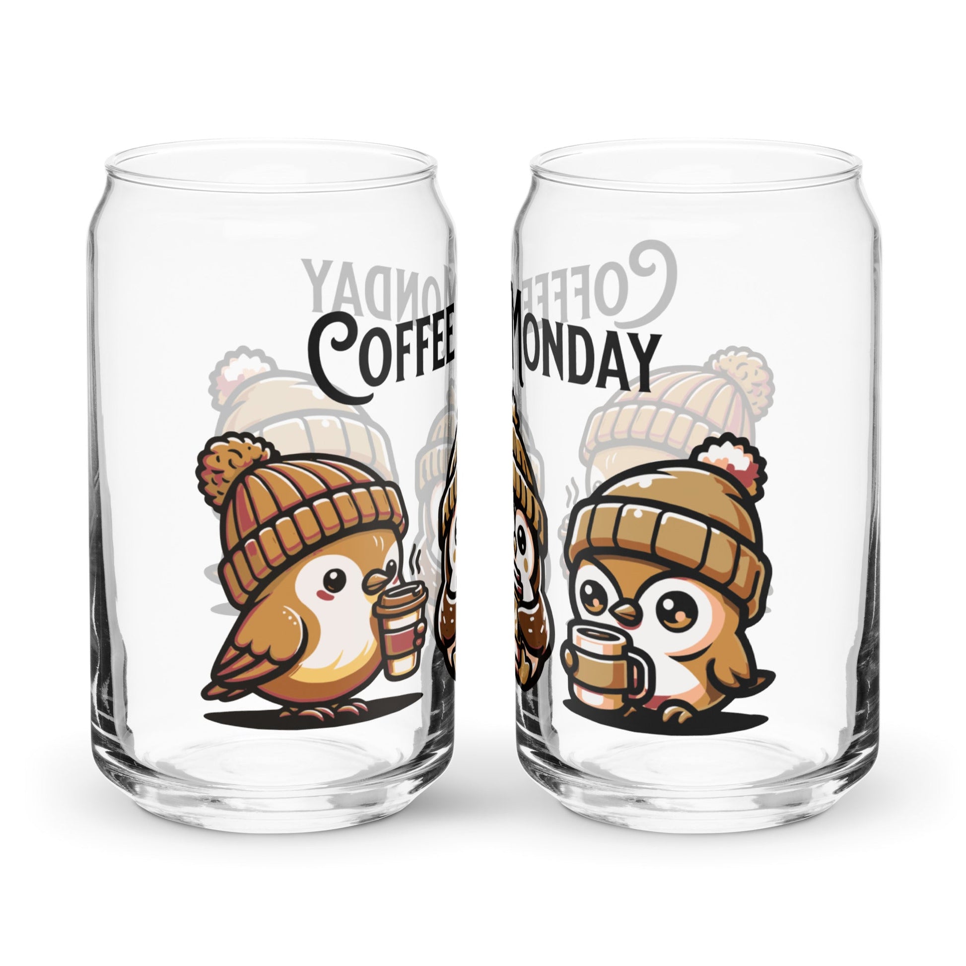 Coffee Monday (Brown) Can - Shaped Glass - Can - Shaped Glass - Discovery Co.