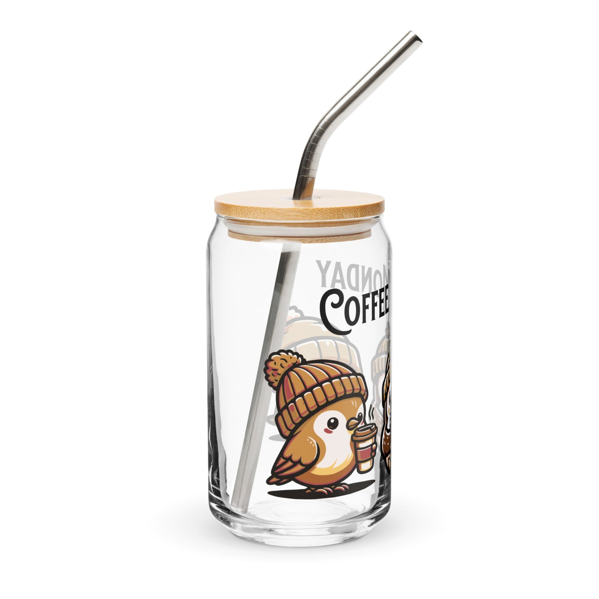 Coffee Monday (Brown) Can - Shaped Glass - Can - Shaped Glass - Discovery Co.