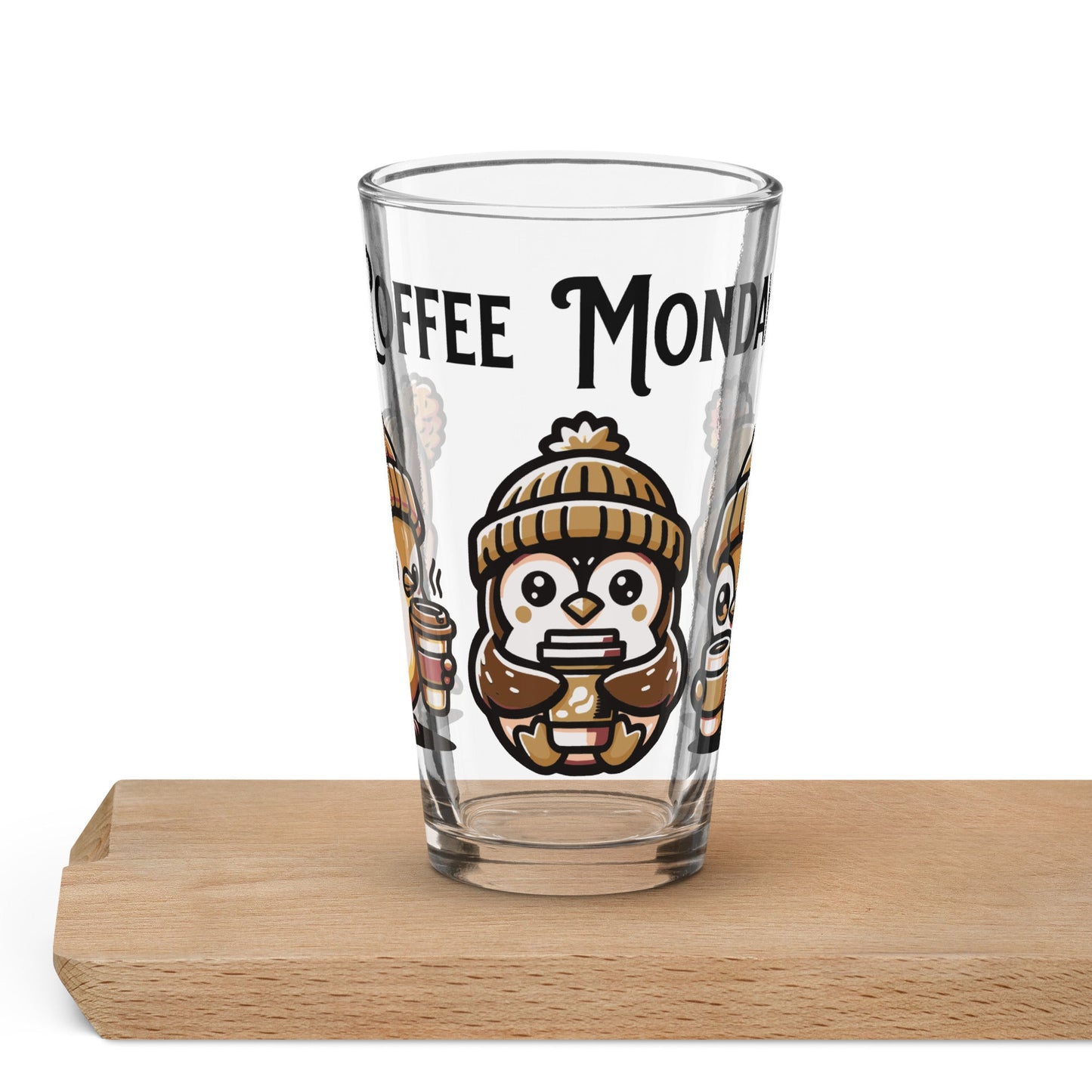 Coffee Monday (Brown) Pint Glass - Beer Glass - Discovery Co.