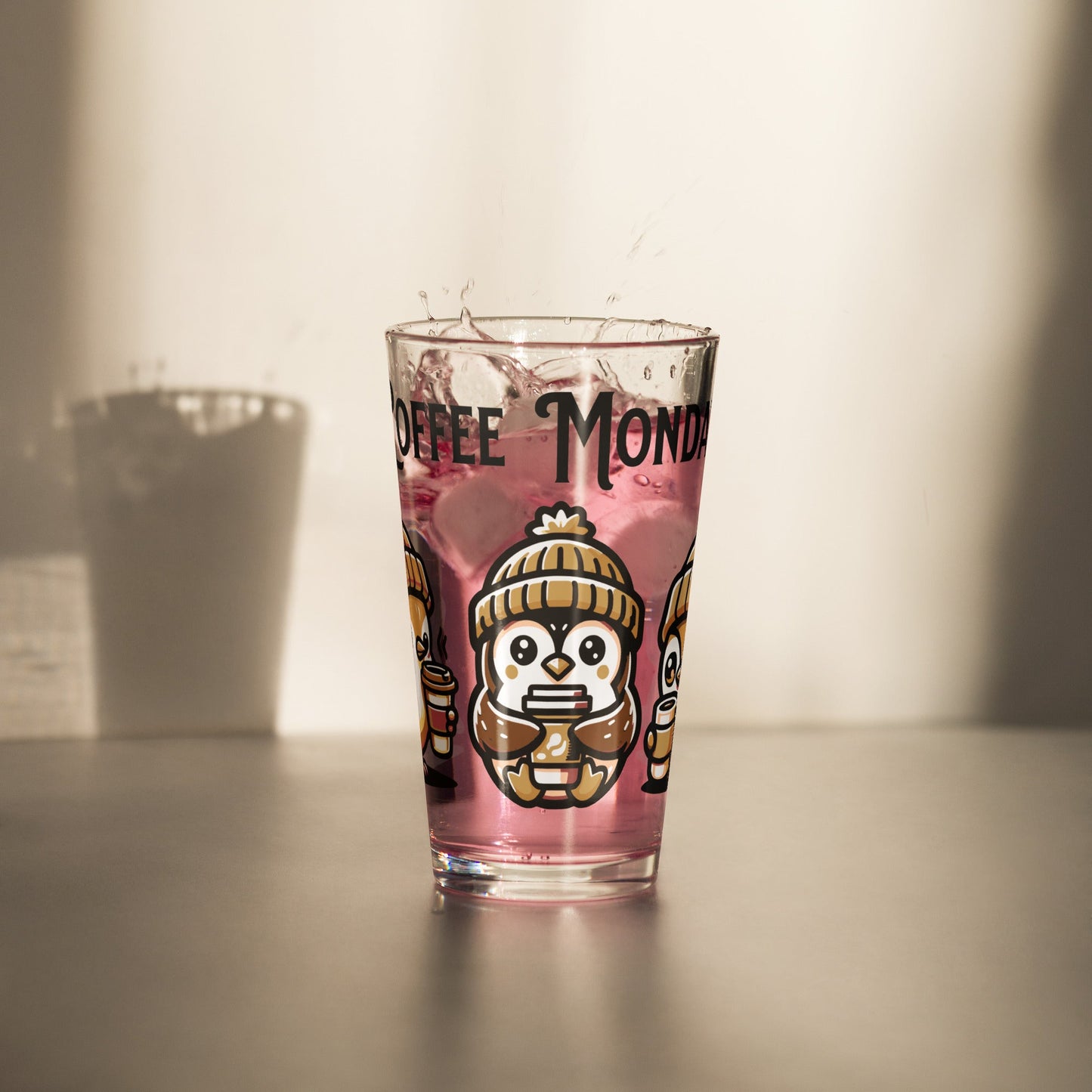 Coffee Monday (Brown) Pint Glass - Beer Glass - Discovery Co.