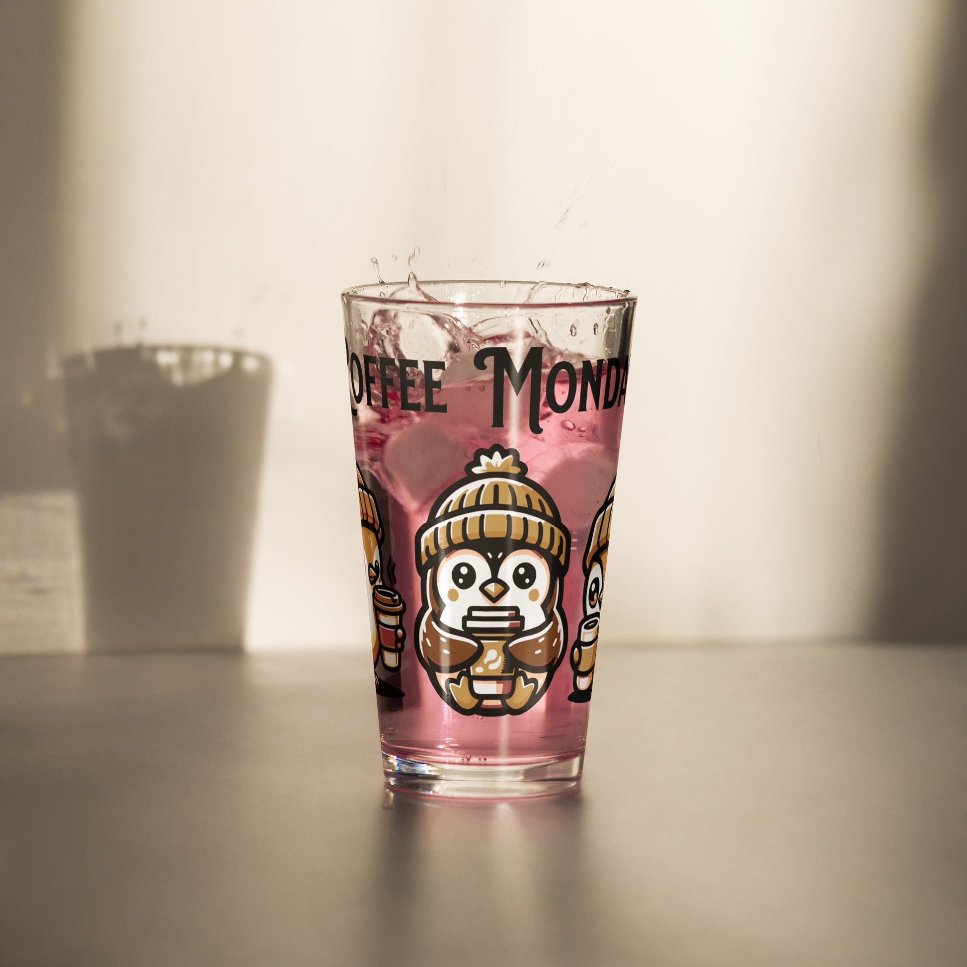Coffee Monday (Brown) Pint Glass - Beer Glass - Discovery Co.