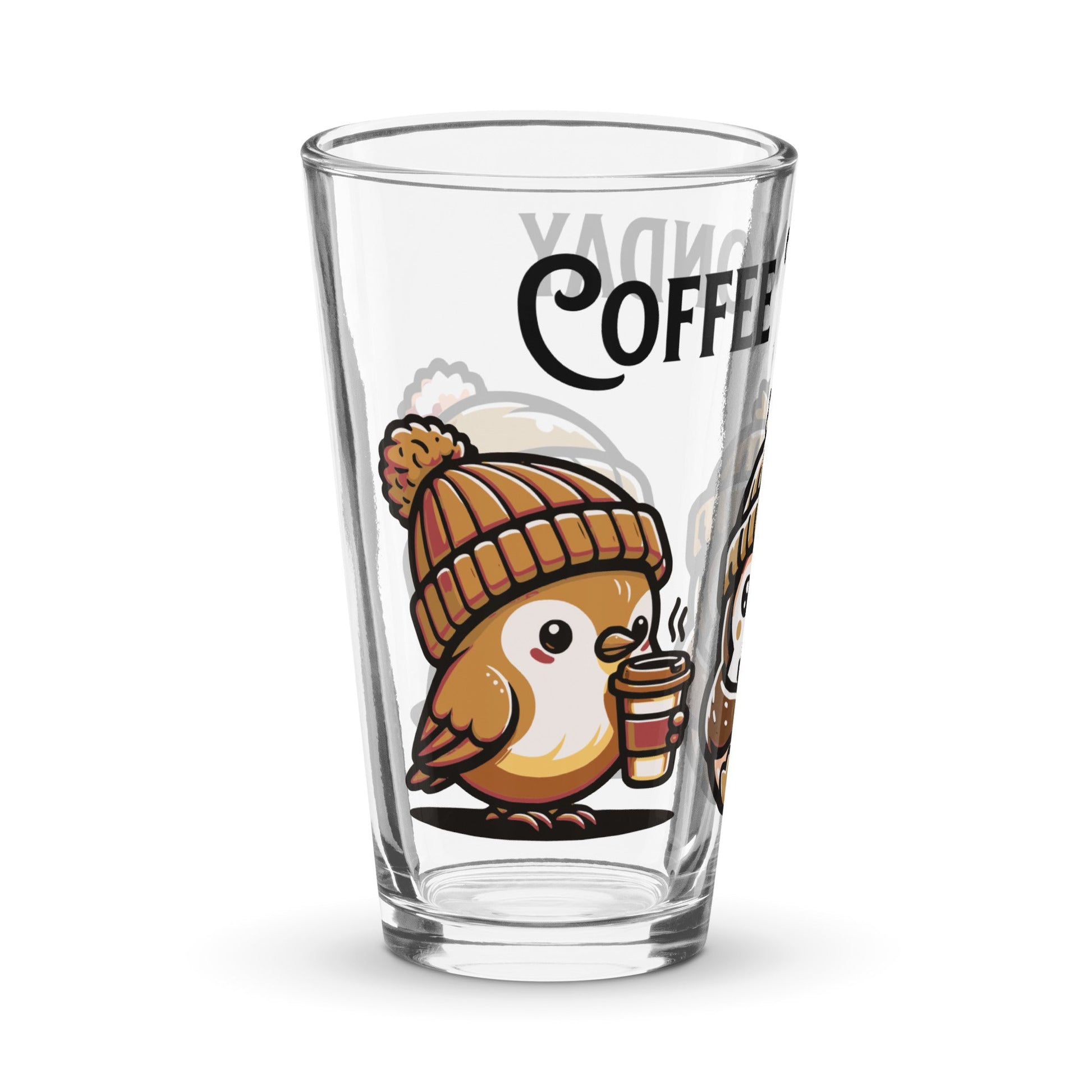 Coffee Monday (Brown) Pint Glass - Beer Glass - Discovery Co.