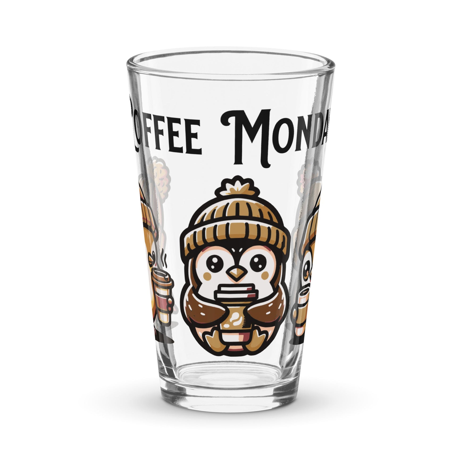 Coffee Monday (Brown) Pint Glass - Beer Glass - Discovery Co.