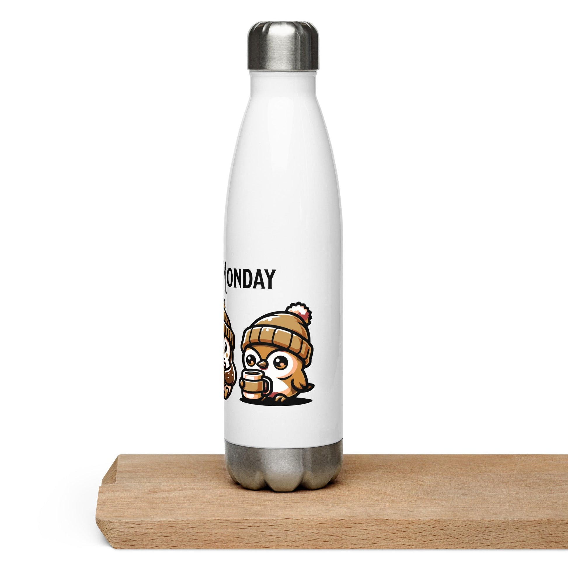 Coffee Monday (Brown) Stainless Steel Water Bottle - Stainless Steel Water Bottle - Discovery Co.
