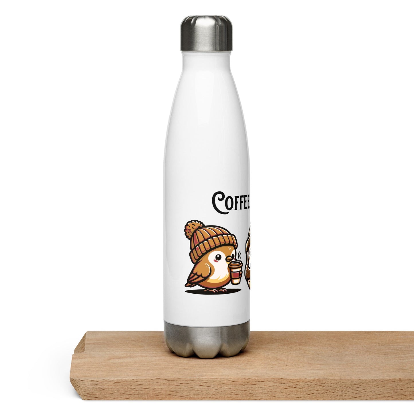 Coffee Monday (Brown) Stainless Steel Water Bottle - Stainless Steel Water Bottle - Discovery Co.
